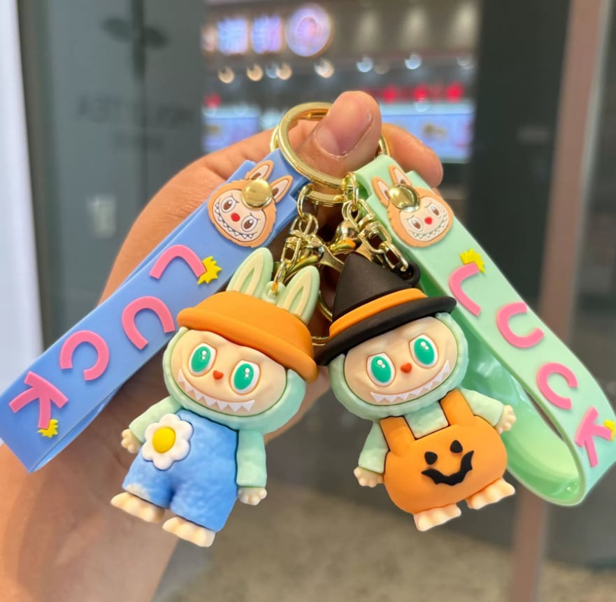 2個入ペアセット】ラブブ もふシリキーホルダー♡ おそろいペア用