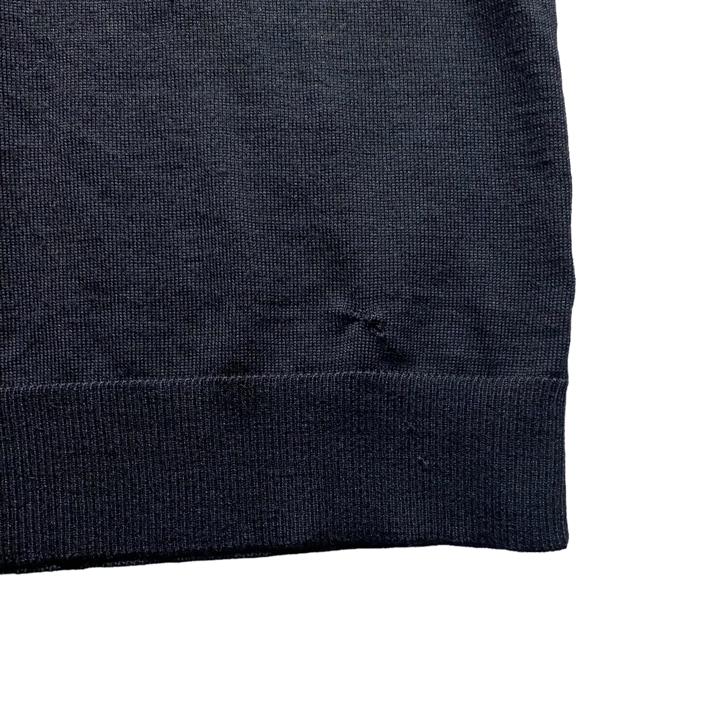 2005AW DIOR HOMME by Hedi Slimane V-neck broken sweater | NOIR ONLINE