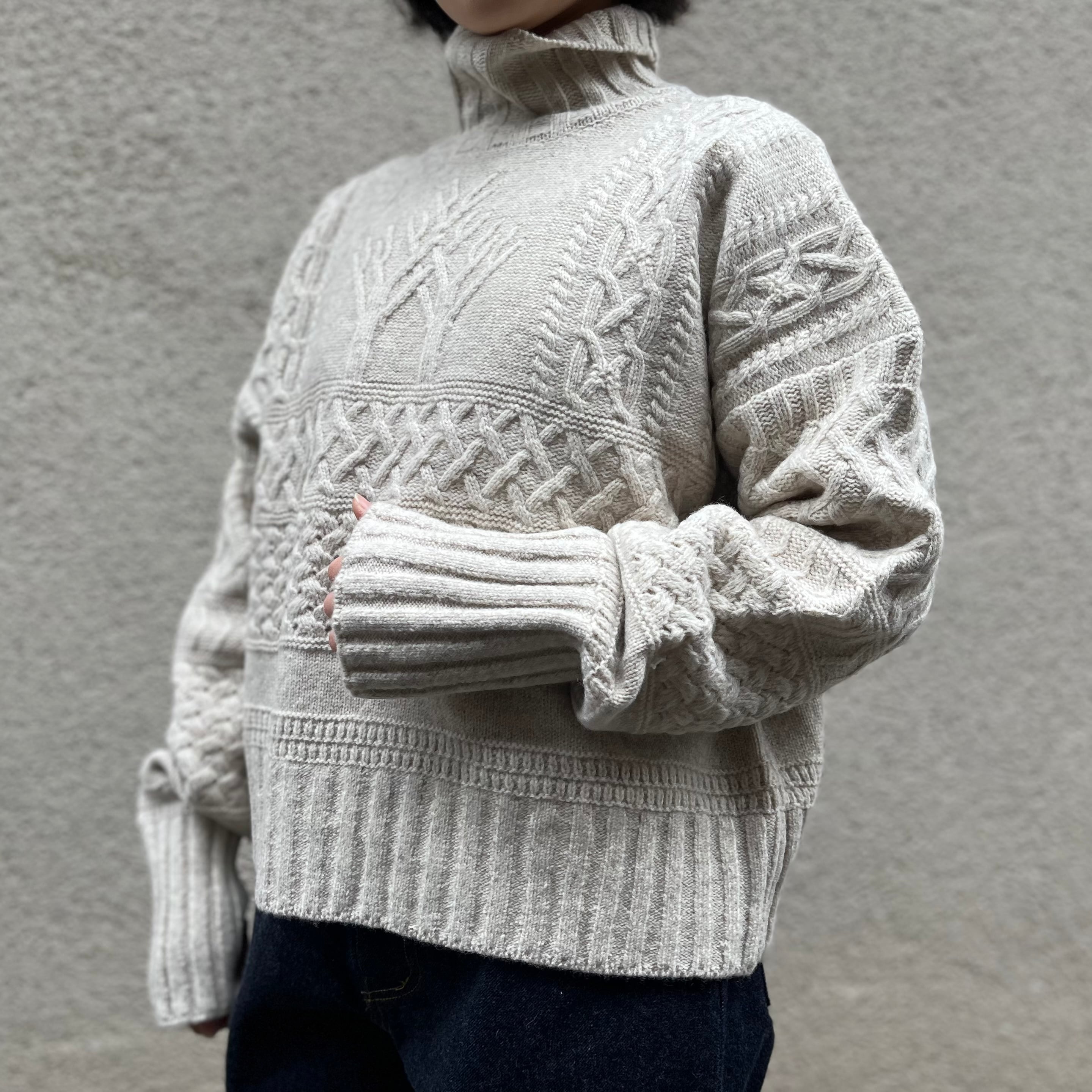 ASEEDONCLOUD / アシードンクラウド Cable sweater / ケーブルセーター
