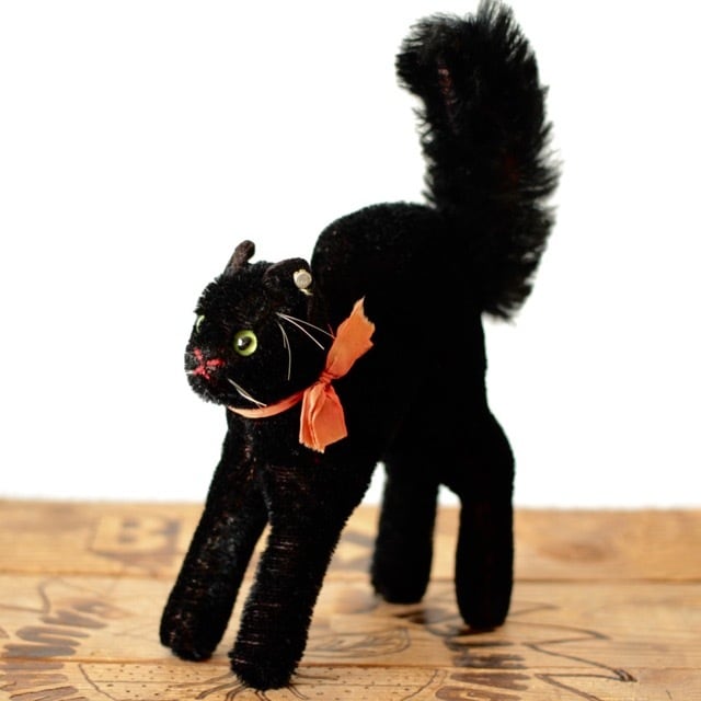 アンティークシュタイフ 黒猫 トムキャット Black Tom Cat 14cm | .usagi