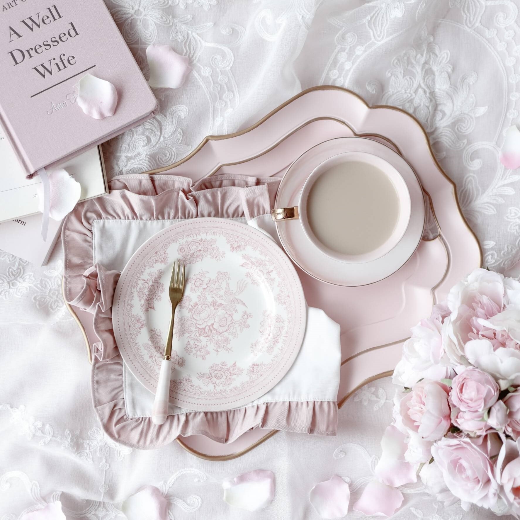 LUNCHEON MAT / バイカラー フリル ランチョンマット | BONNE CHANCE