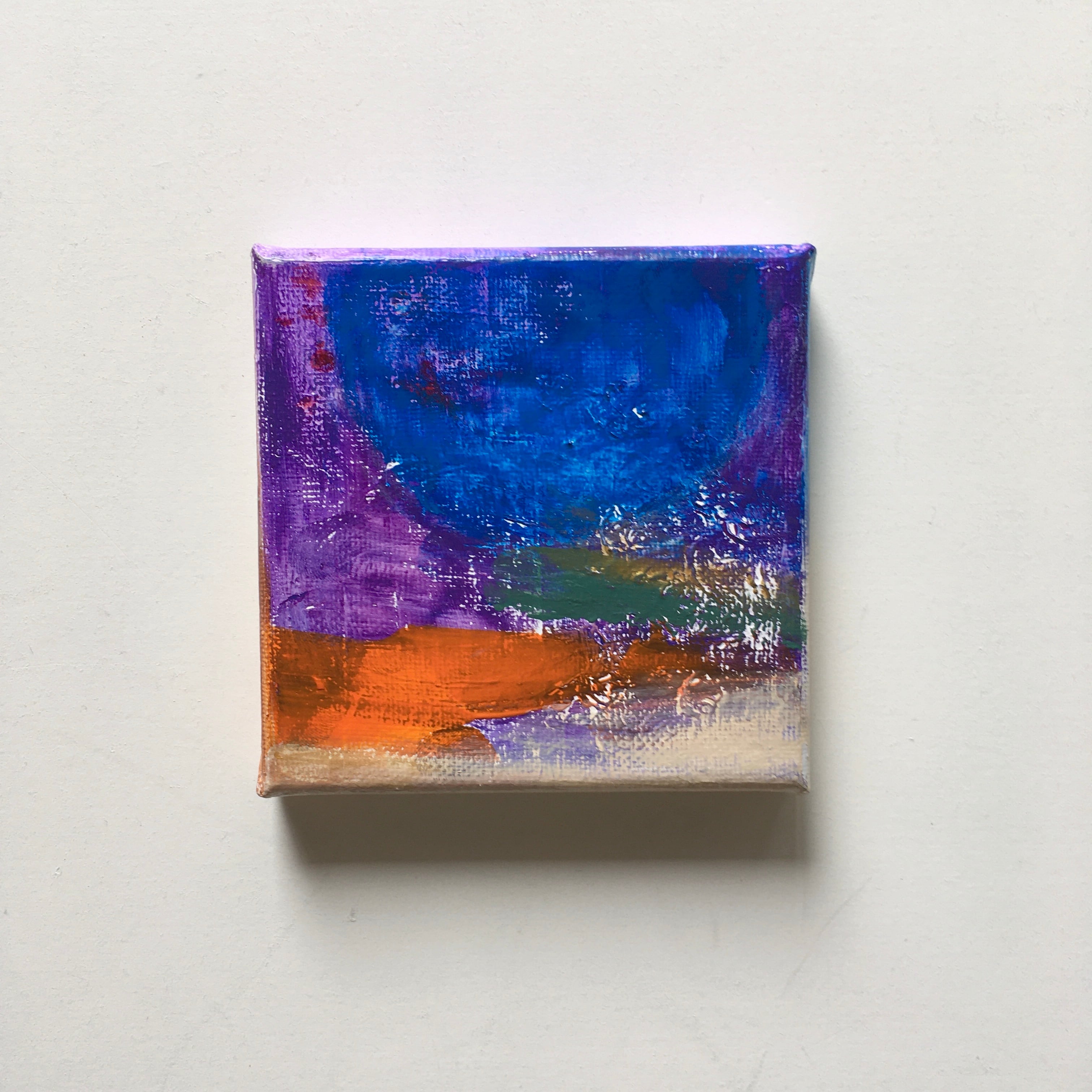 アクリル抽象画「月夜の浜辺」 | art unit mikka