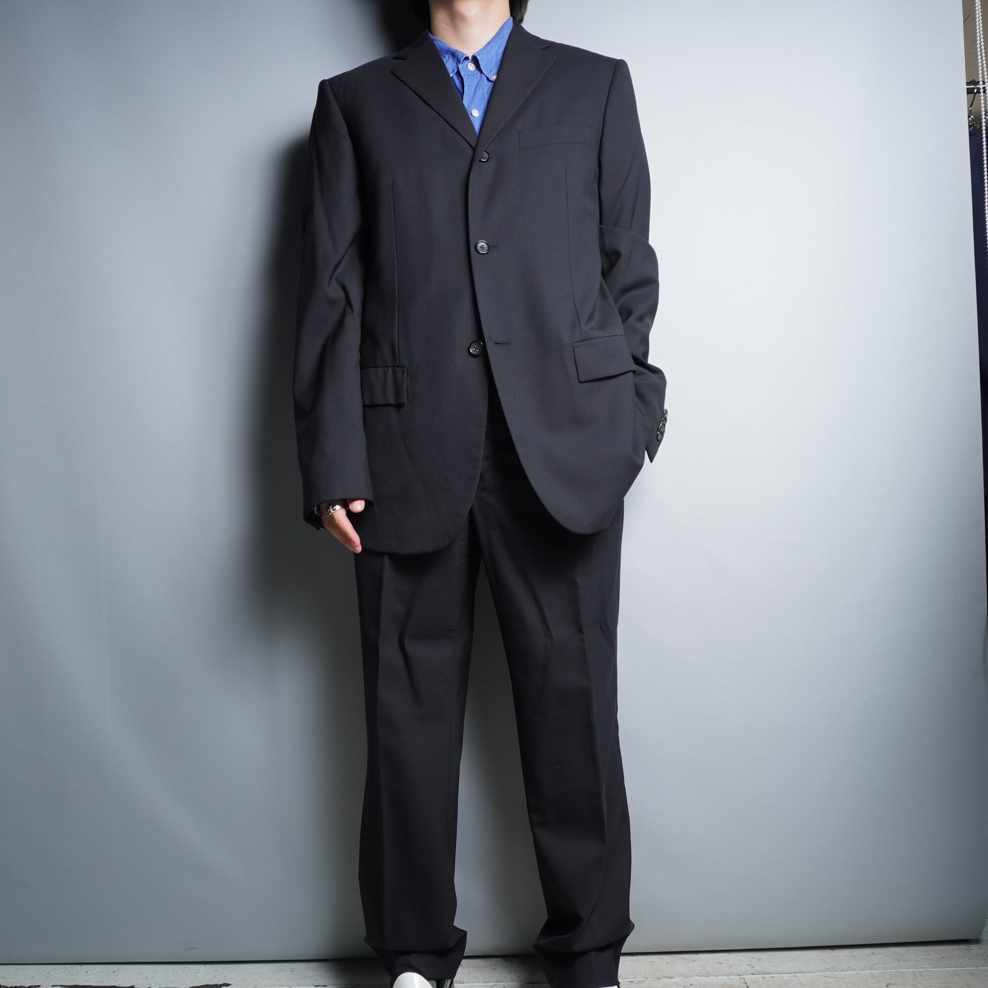 JIL SANDER】ジルサンダー 美品 セットアップスーツ 48 black【USED