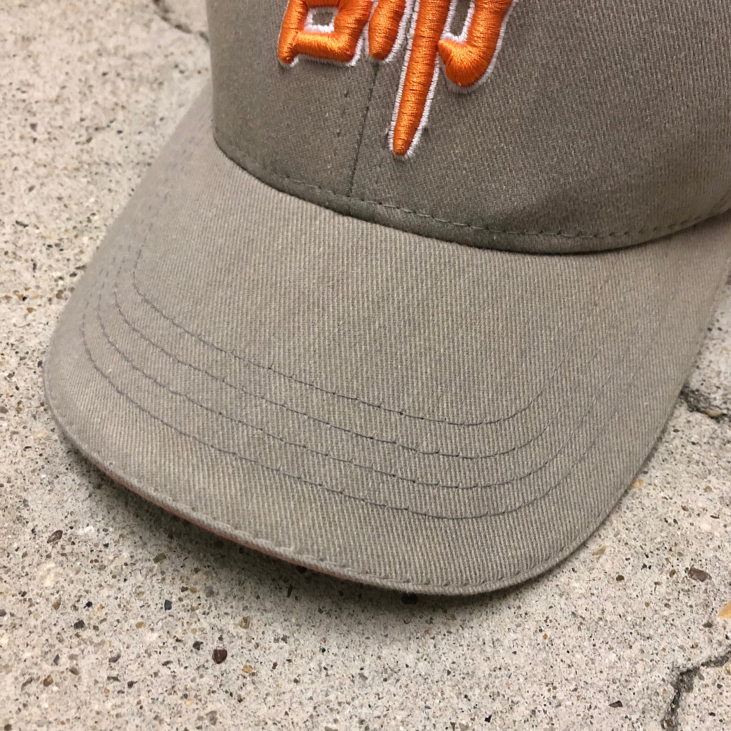 90s OLD STUSSY/師杜西 Cap/紺タグ/L/XL/漢字/6パネルキャップ/グレー