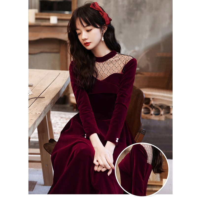 月满天心シリーズ】☆ワンピース☆ 成人式ドレス セクシー 赤