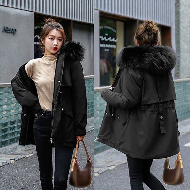 送料無料・即納】 裏ボア ジャケット コート フード付き フェイク