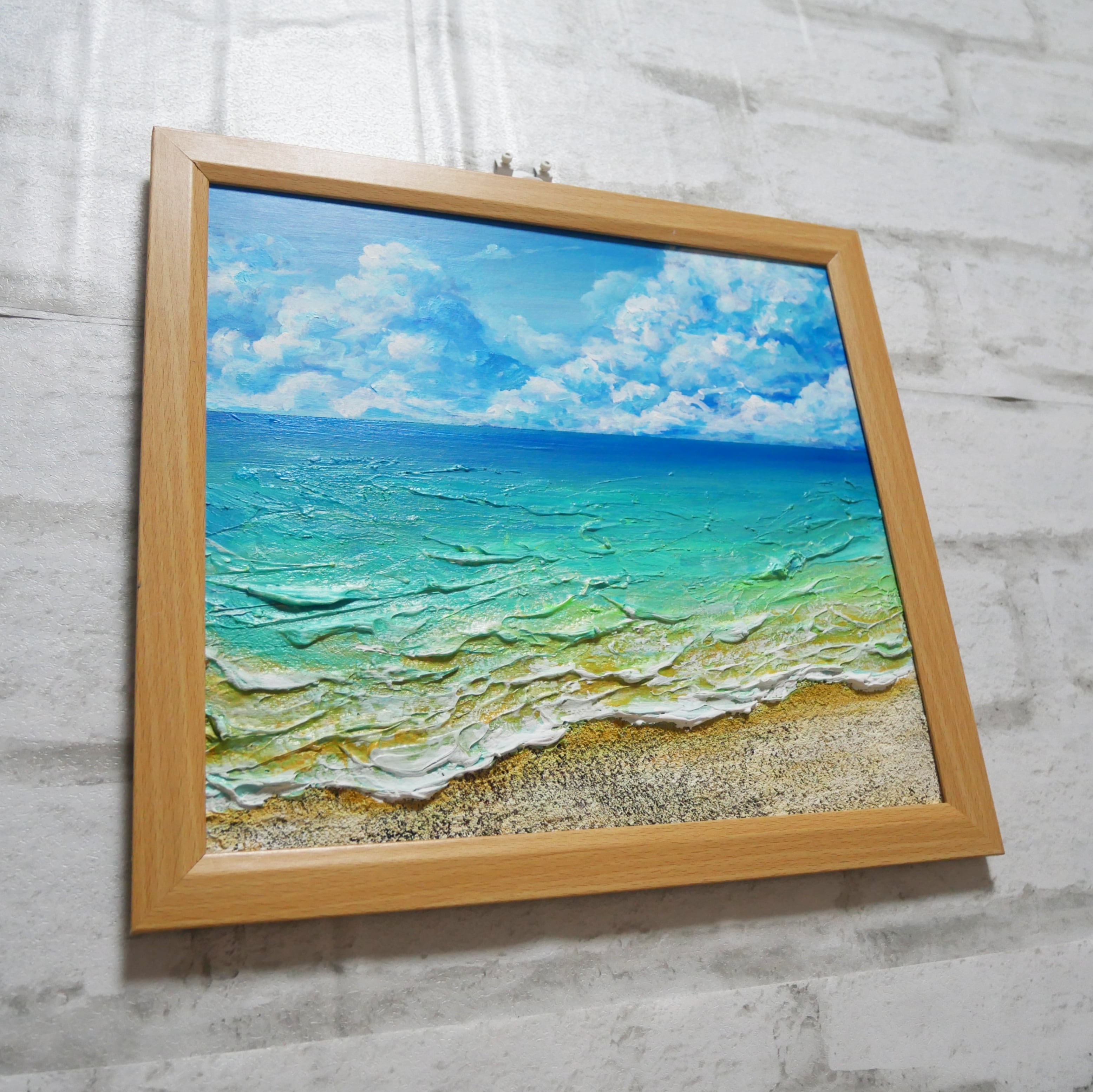 油絵 油彩 油彩画 絵 絵画【夏の海】 | HIROSHI1990