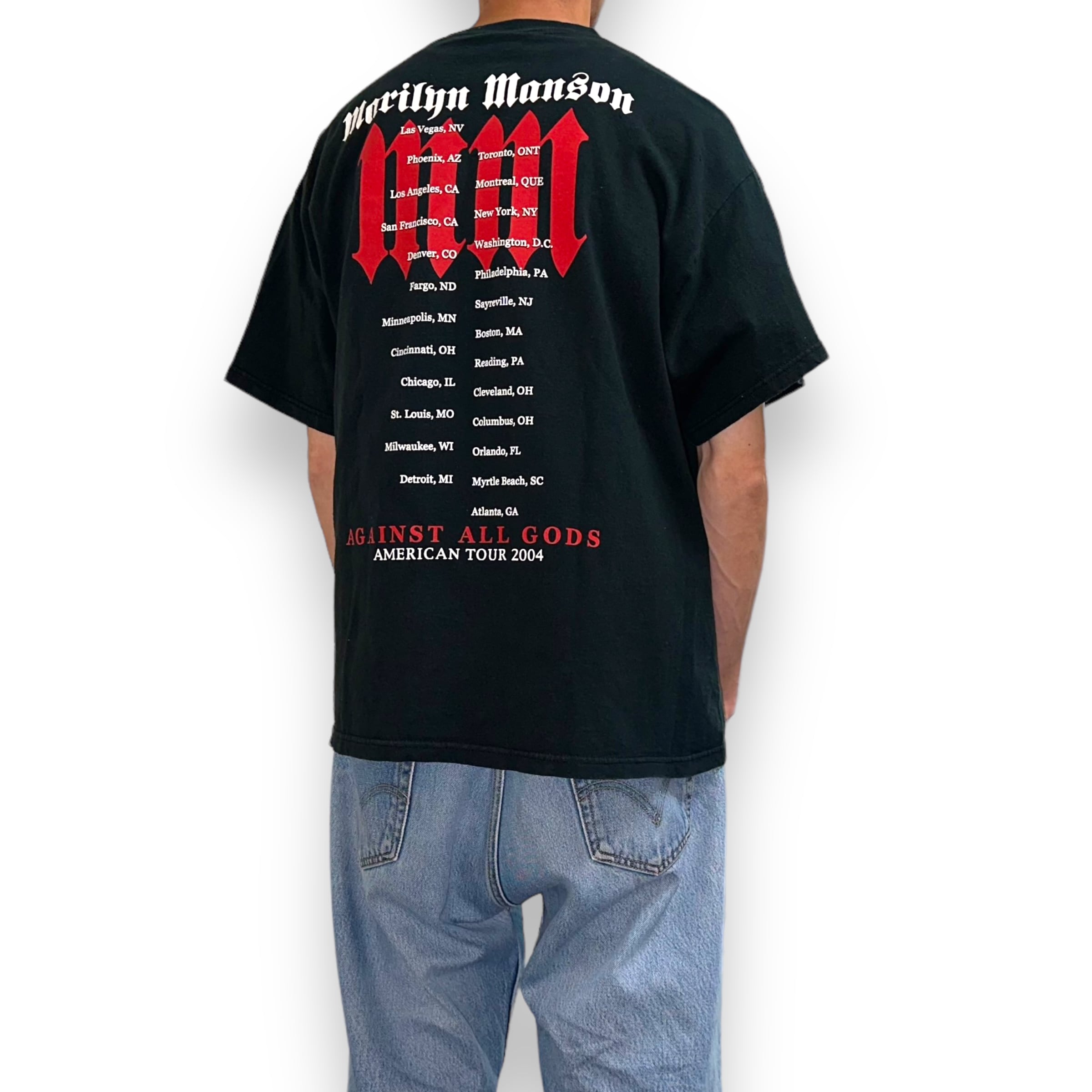 マリリンマンソン 2004 against all gods ツアー Tシャツ ブラック XL