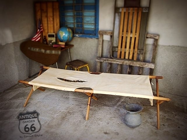 SALE】USアーミー☆ヴィンテージミリタリーコット/木製折りたたみ