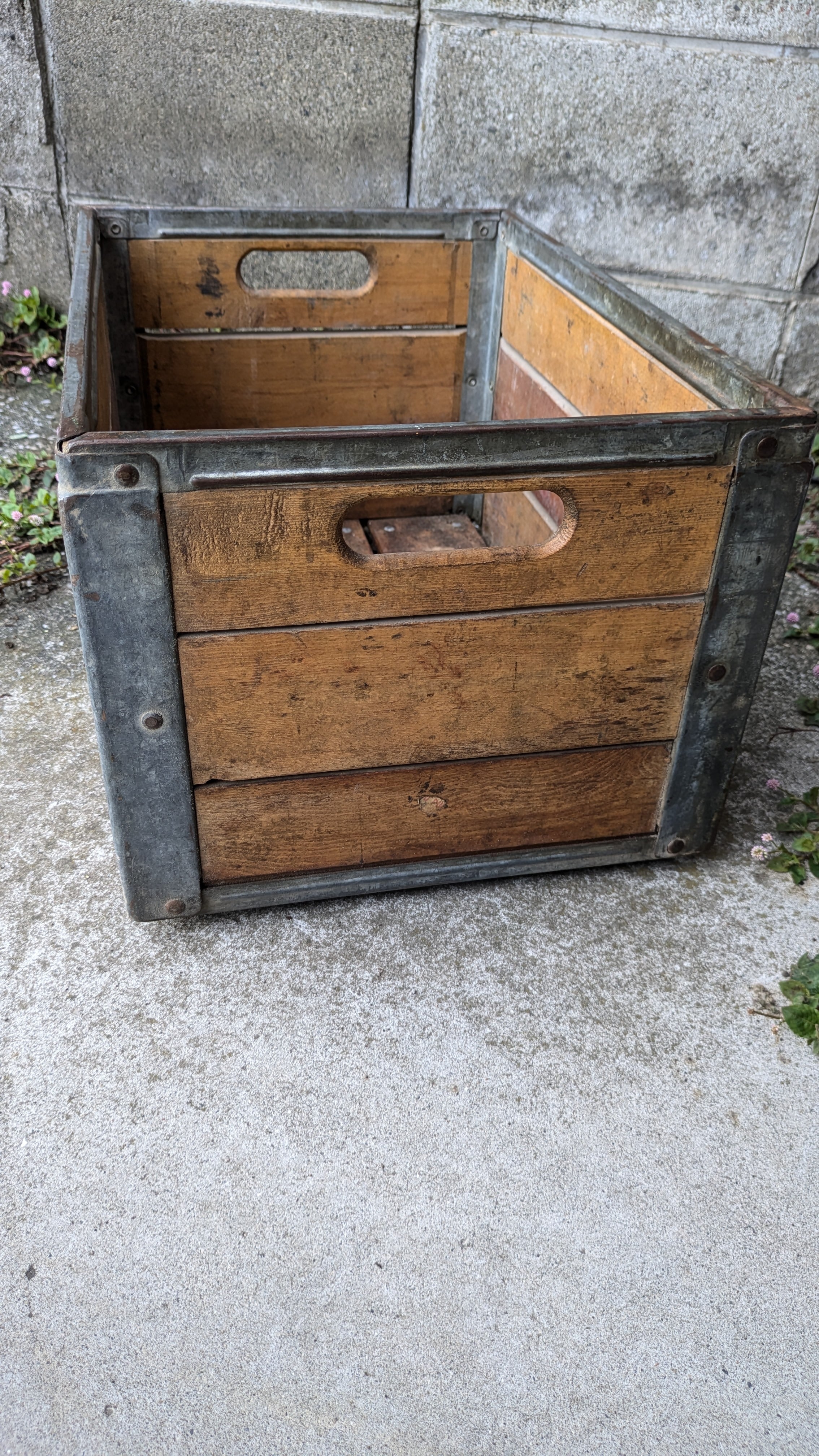 1960's Vintage LUCERNE MilkCrate WoodBox Antique ビンテージ ミルク