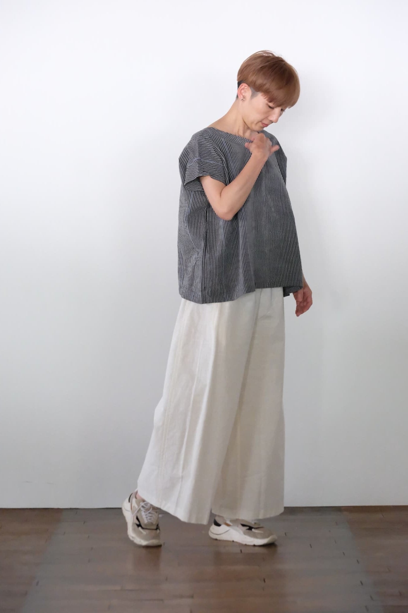 YAMMA 会津木綿のキュロットパンツ（はかま丈） ACR-PT-HK | 美工堂