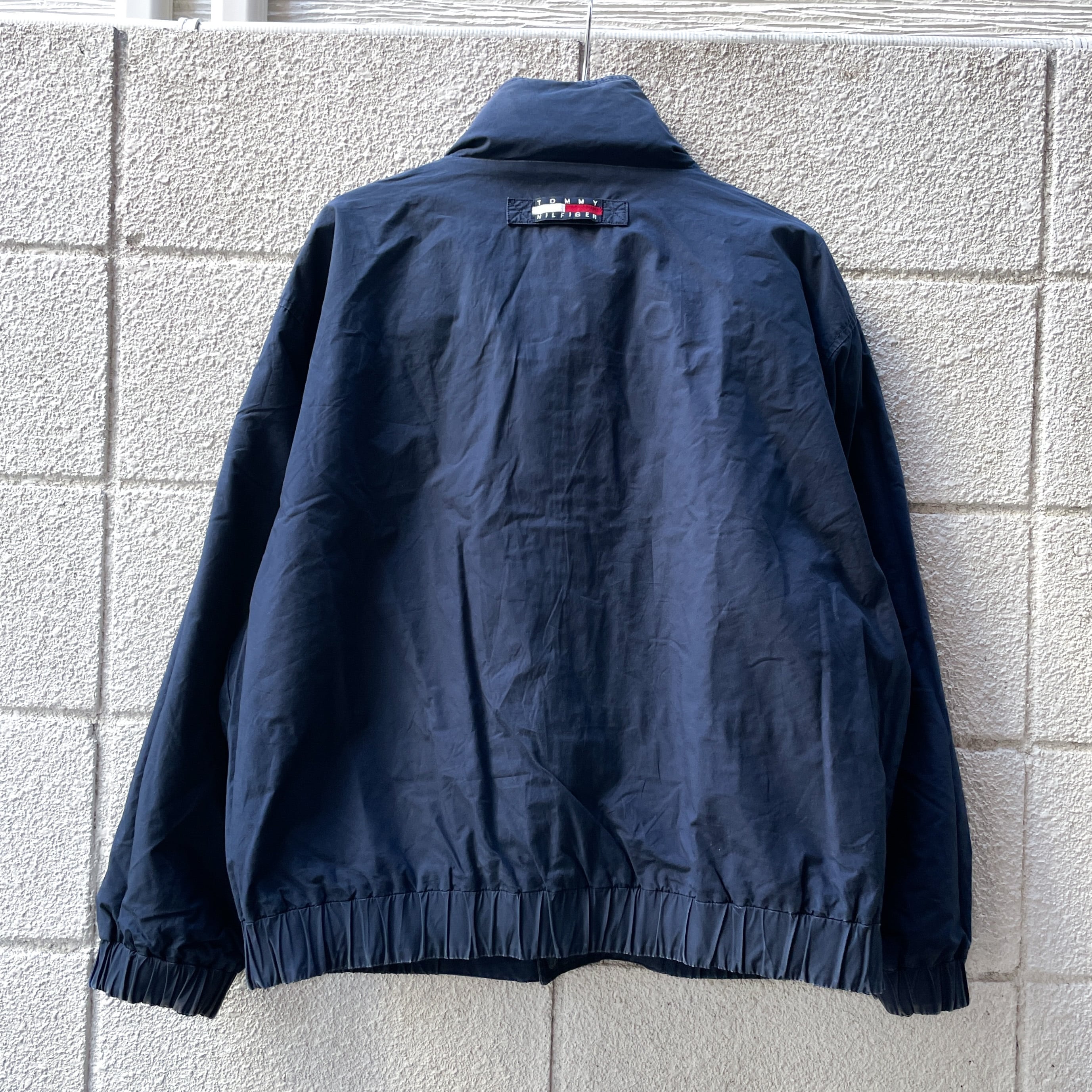 90's Tommy Hilfiger BIG LOGO Reversible Nylon Jacket S / トミー