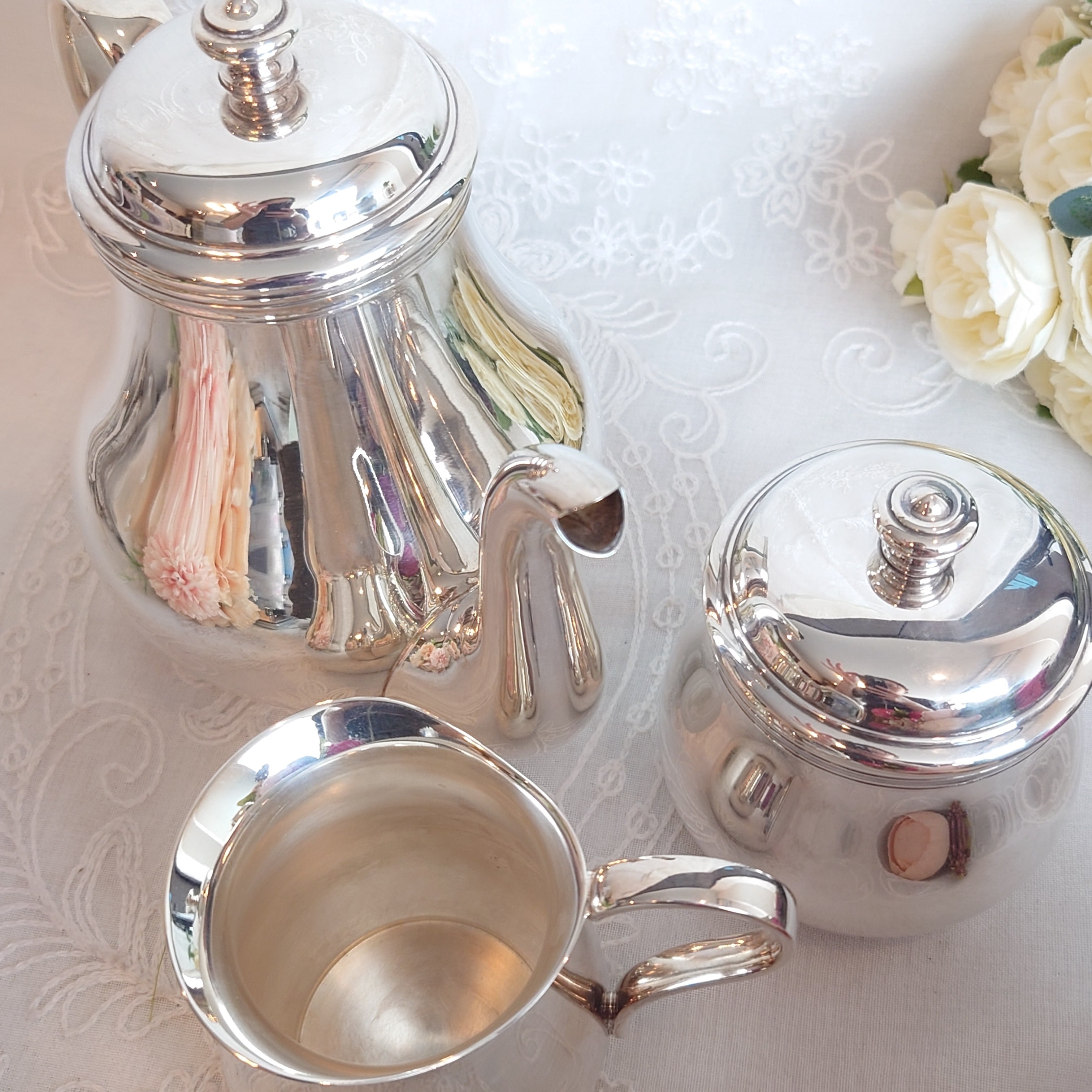 クリストフル アルビ（バガテル）シルバーティーポット クリーマー