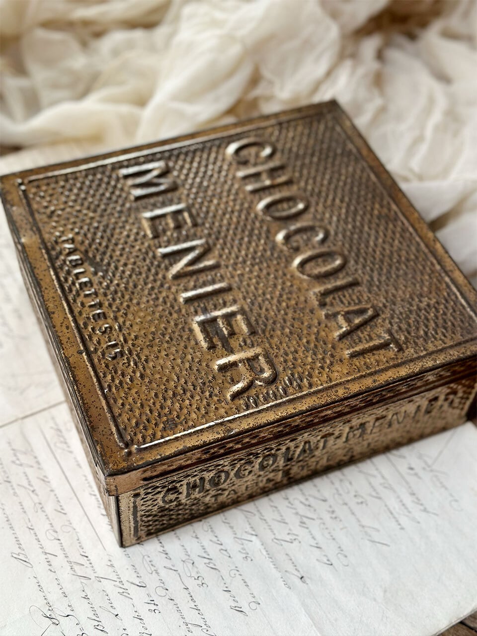 ショコラムニエのTIN缶 CHOCOLAT MENIER | Brocante de La Cocotte