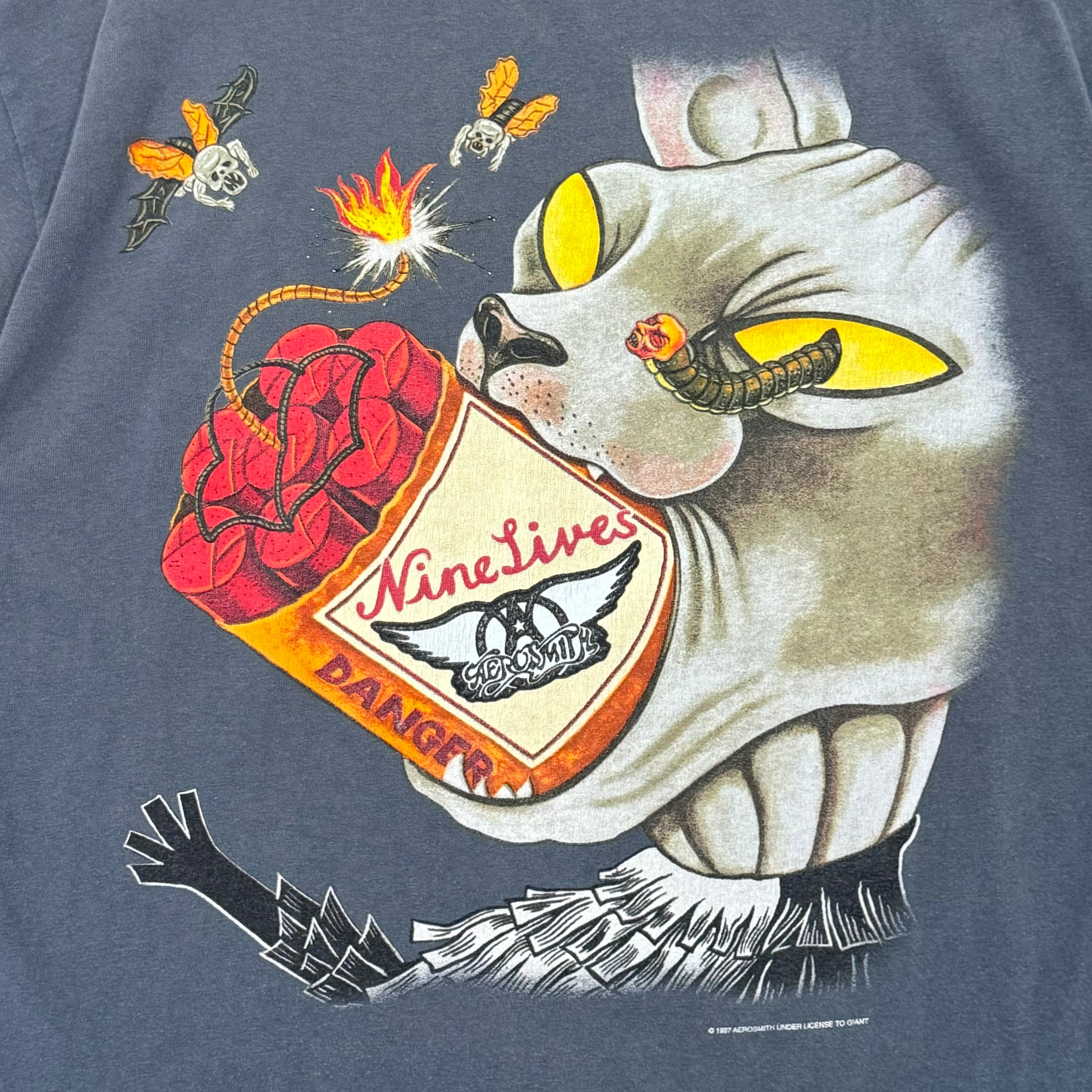 97's AEROSMITH NINE LIVES WORLD TOUR T-shirt L | one day store tee
