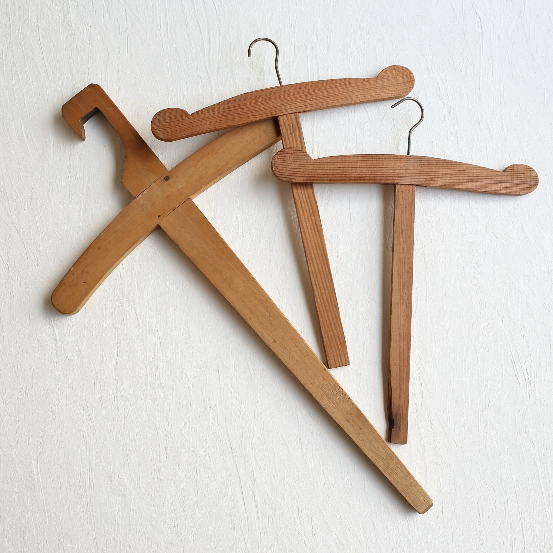 フランス アンティーク ヴィンテージ 木製 十字ハンガー 小さめ 約41.5
