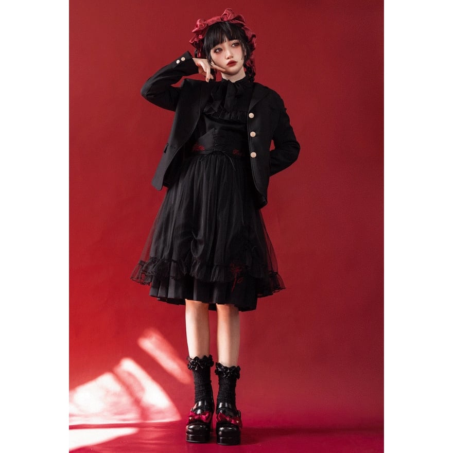 SEASONZ ゴスロリ セットアップ やみかわ ゴシック ガーリー 甘め