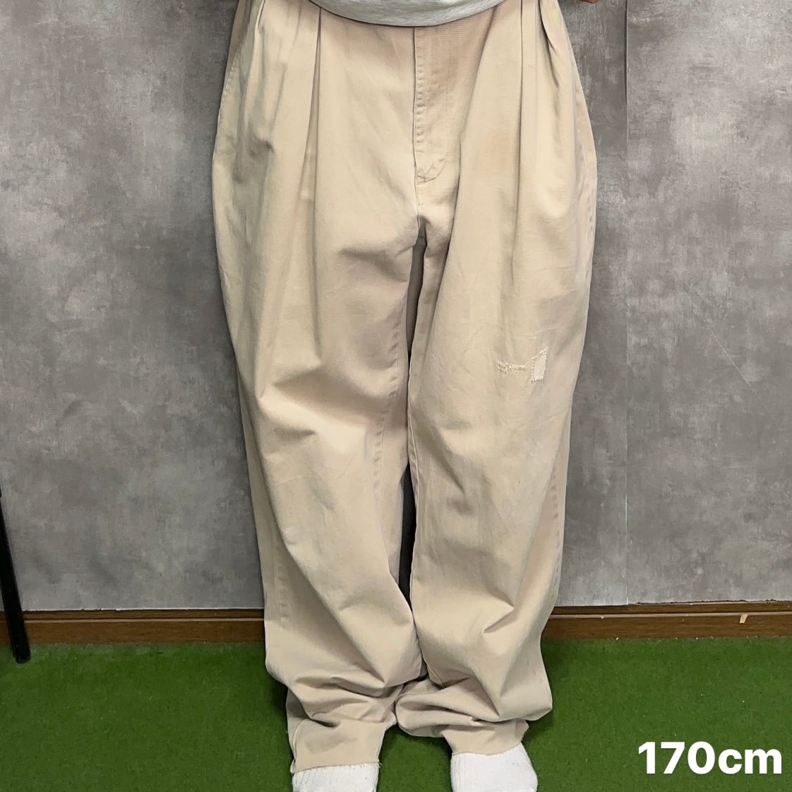 W40×L30#裾上げ済み】POLO RALPH LAUREN ツータックコットンパンツ