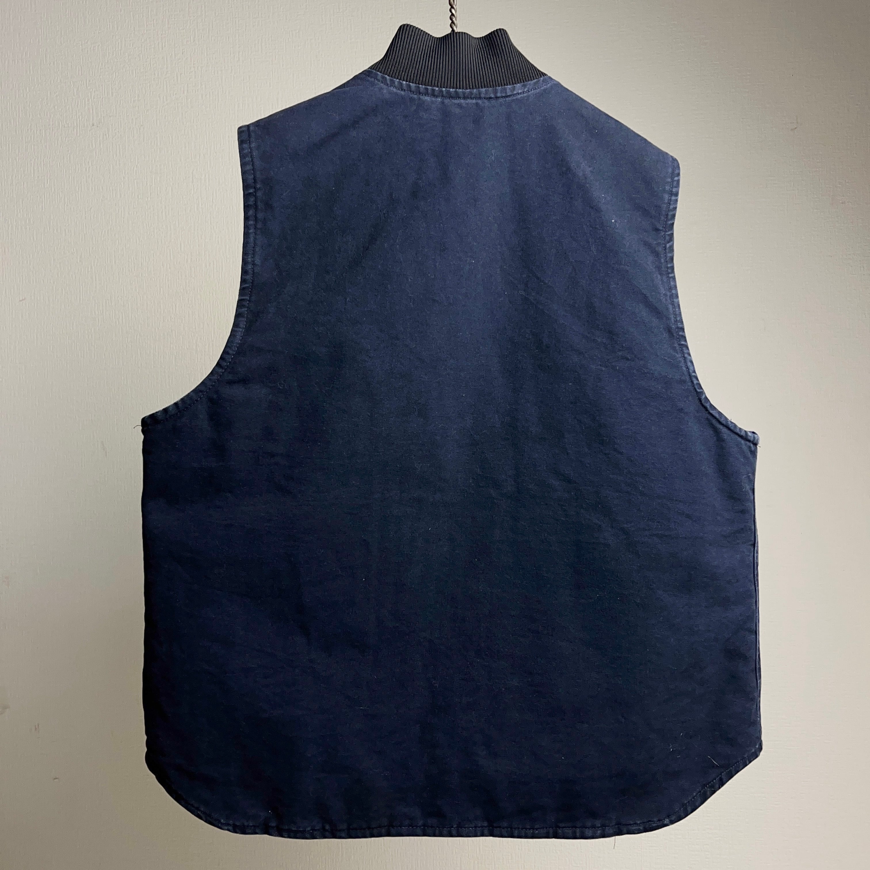 00's~ “Carhartt” Duck Vest SIZE L NAVY 00年代 カーハート ダック