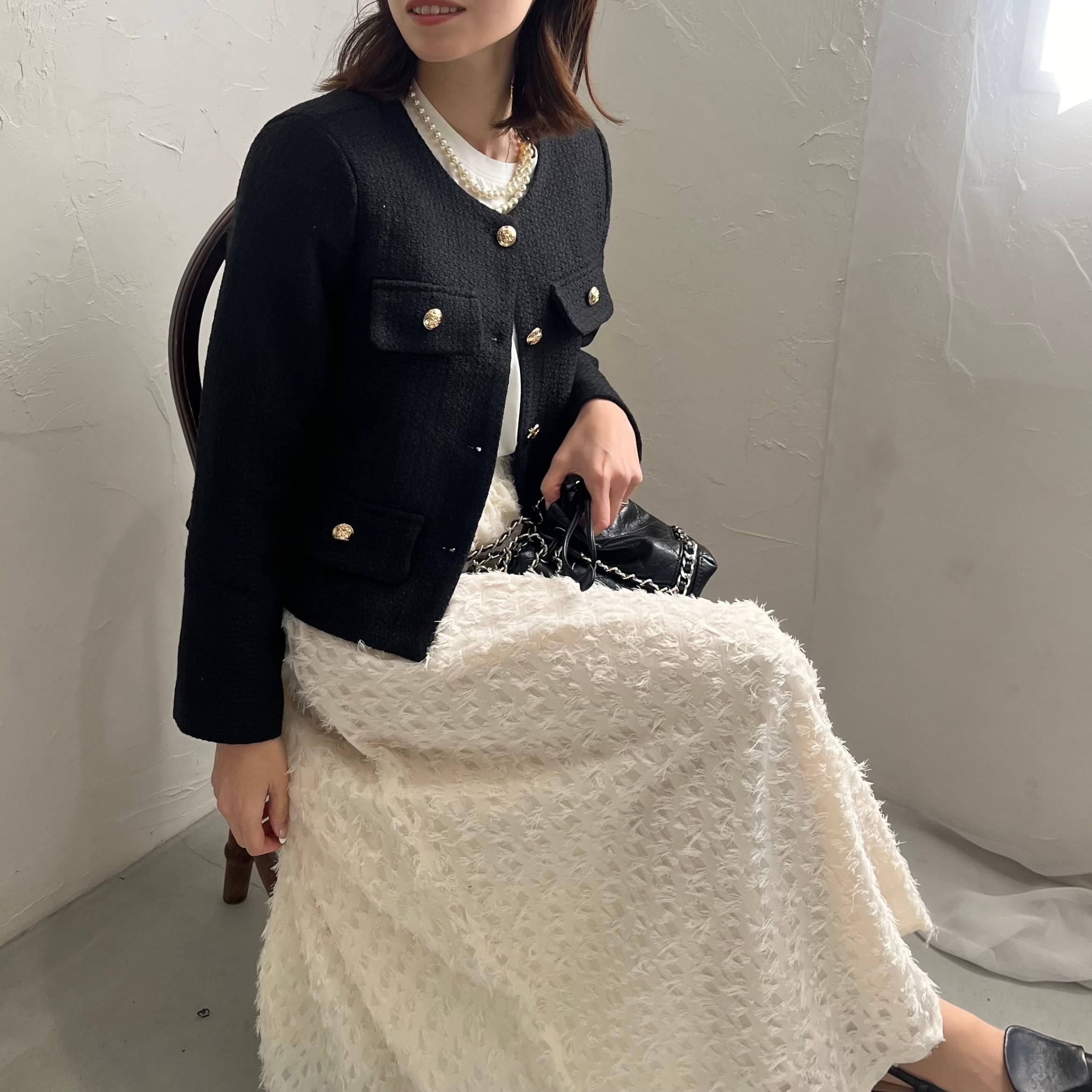 フリンジジャガードスカート[30001] | conforobe(コンフォローブ)