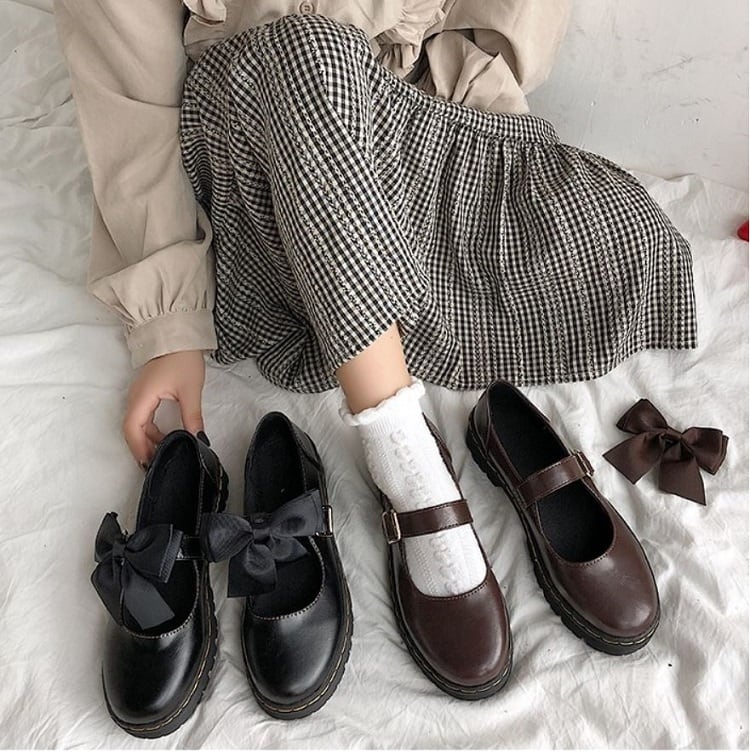 全2色 フラットシューズ ラウンドトゥ ストラップ リボン 2WAY PU