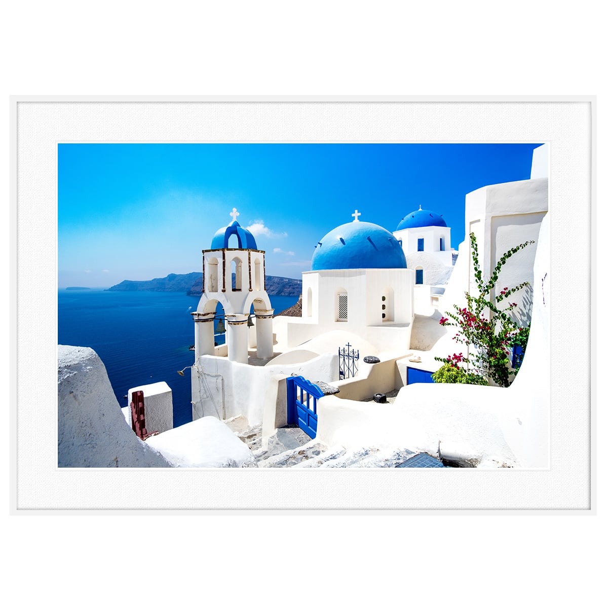 ギリシャ 風景写真 サントリーニ島 イア にある青いドア インテリア