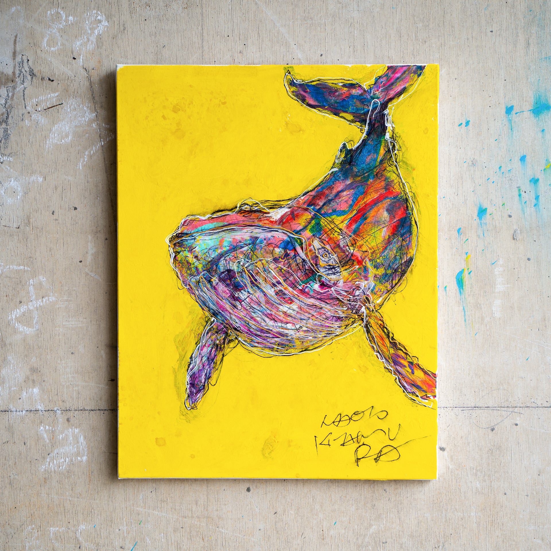 原画 F6 「26387 私こうやって死んでいくのかな 愛で溶けたクジラ