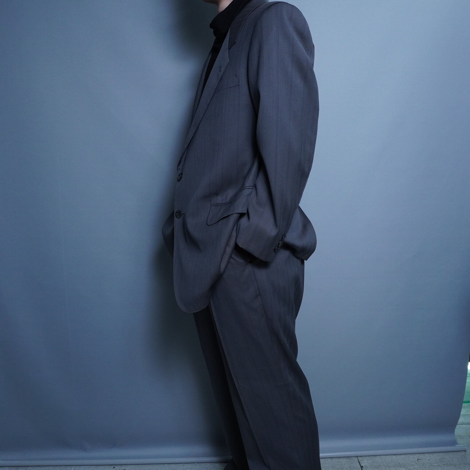 CELINE】セリーヌ シャドーストライプシングル2Bセットアップスーツ