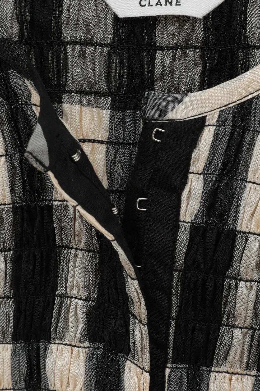 CLANE(クラネ) SHIRRING DESIGN BLOUSE MIX | サウスオレンジ｜メンズ