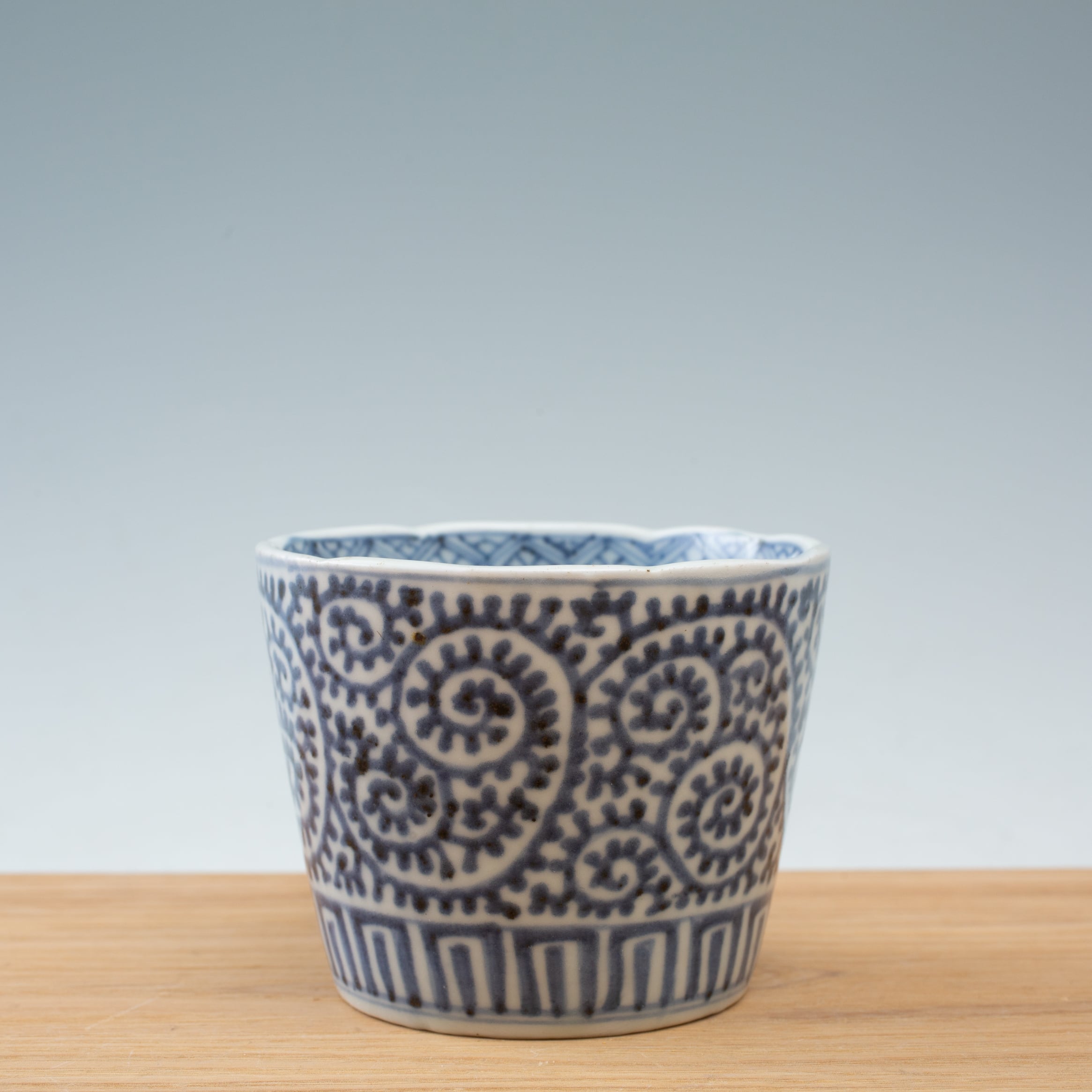 伊万里 染付 柳に唐子図 豆皿 小皿 かわいい骨董 アンティーク 生活