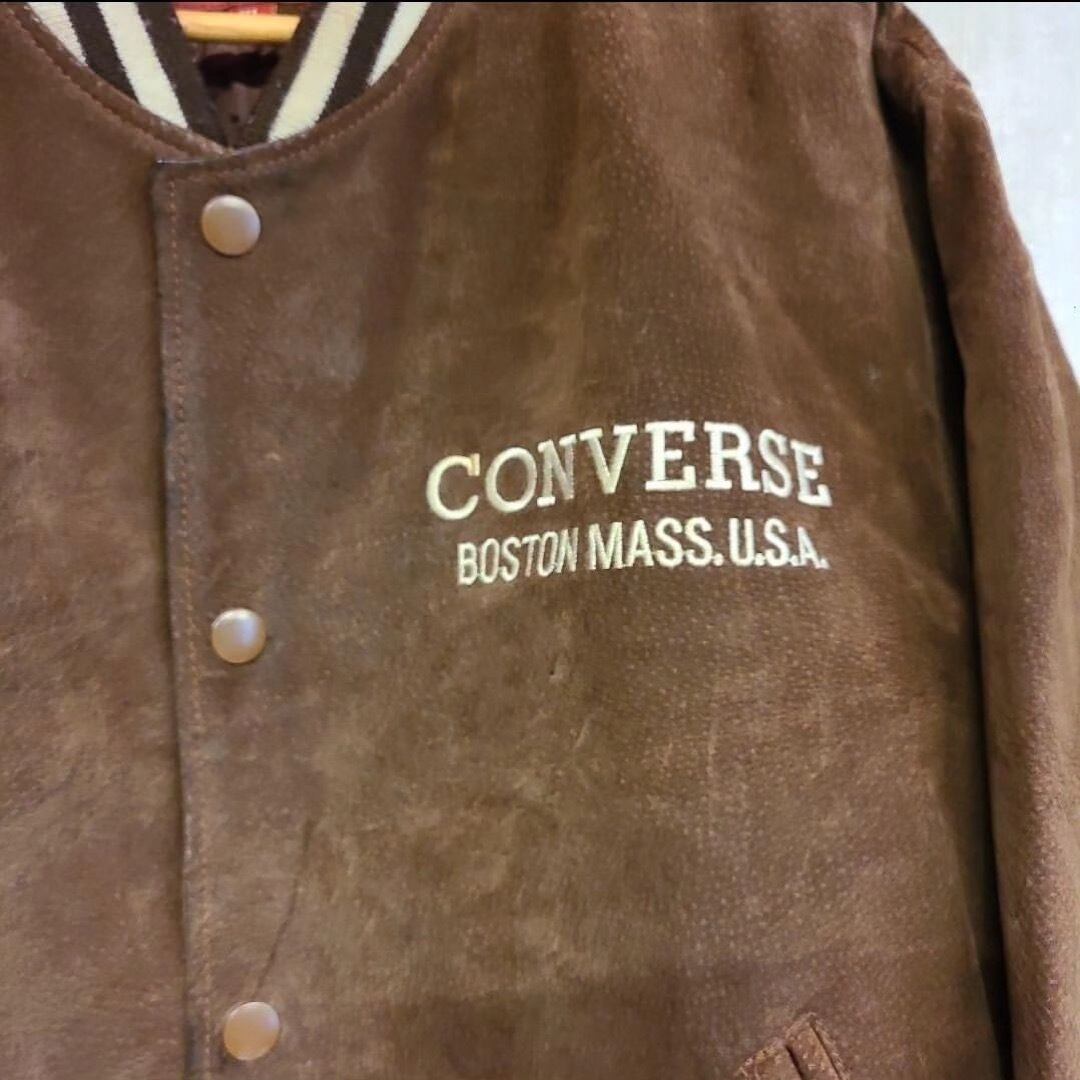 90s CONVERSE コンバース スウェード豚革 レザースタジャン | tiraxy'sbox