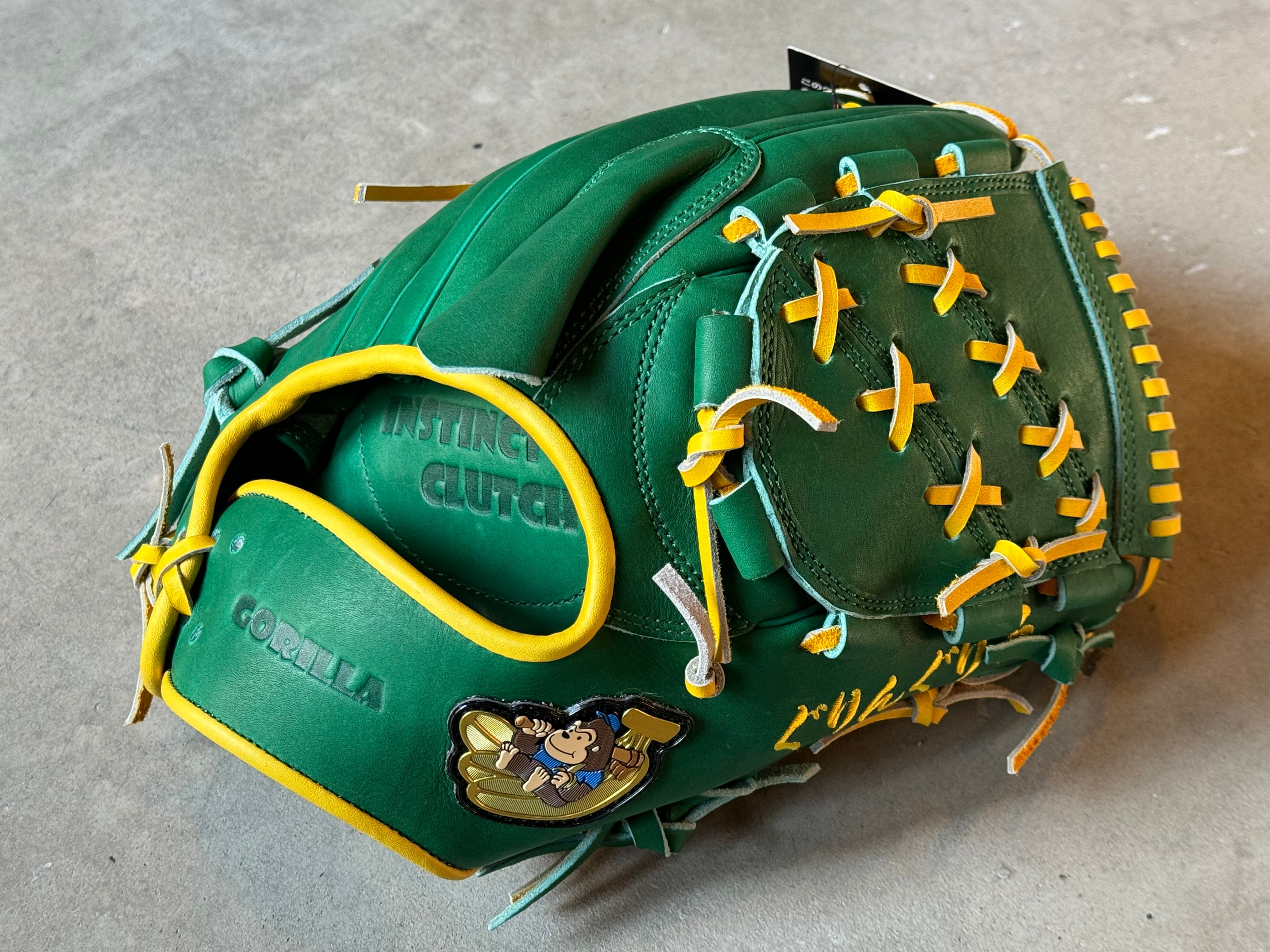 店舗別注【ごりら印の野球道具】硬式用グローブ 型番：001