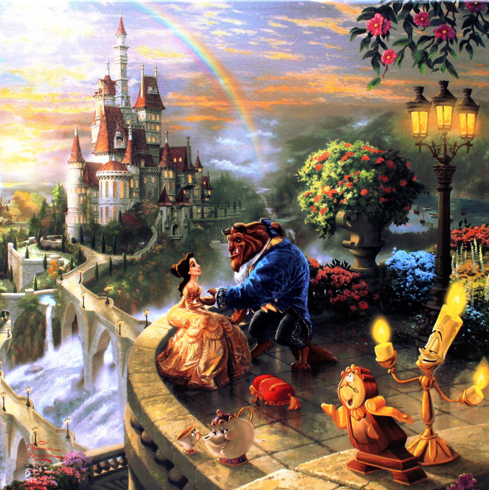 ディズニー「美女と野獣/フォーリン ラブ」作品証明書 展示用フック付