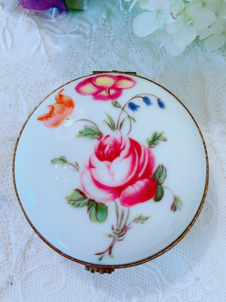 フランスリモージュ ロイヤルブルーのピルケース | AntiqueRose