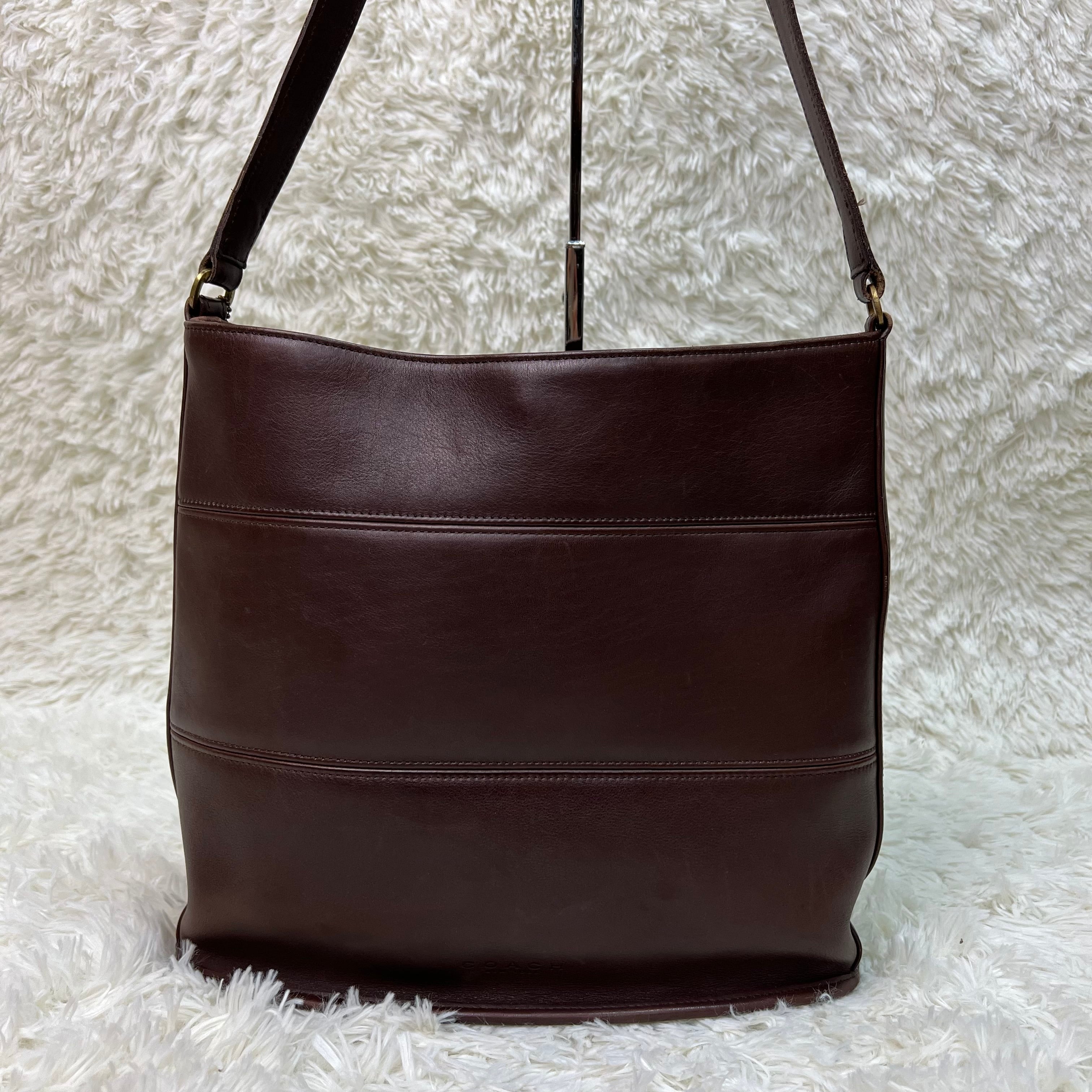 オールドコーチ バケツ型トートバッグ ショルダーバッグ 茶 ブラウン