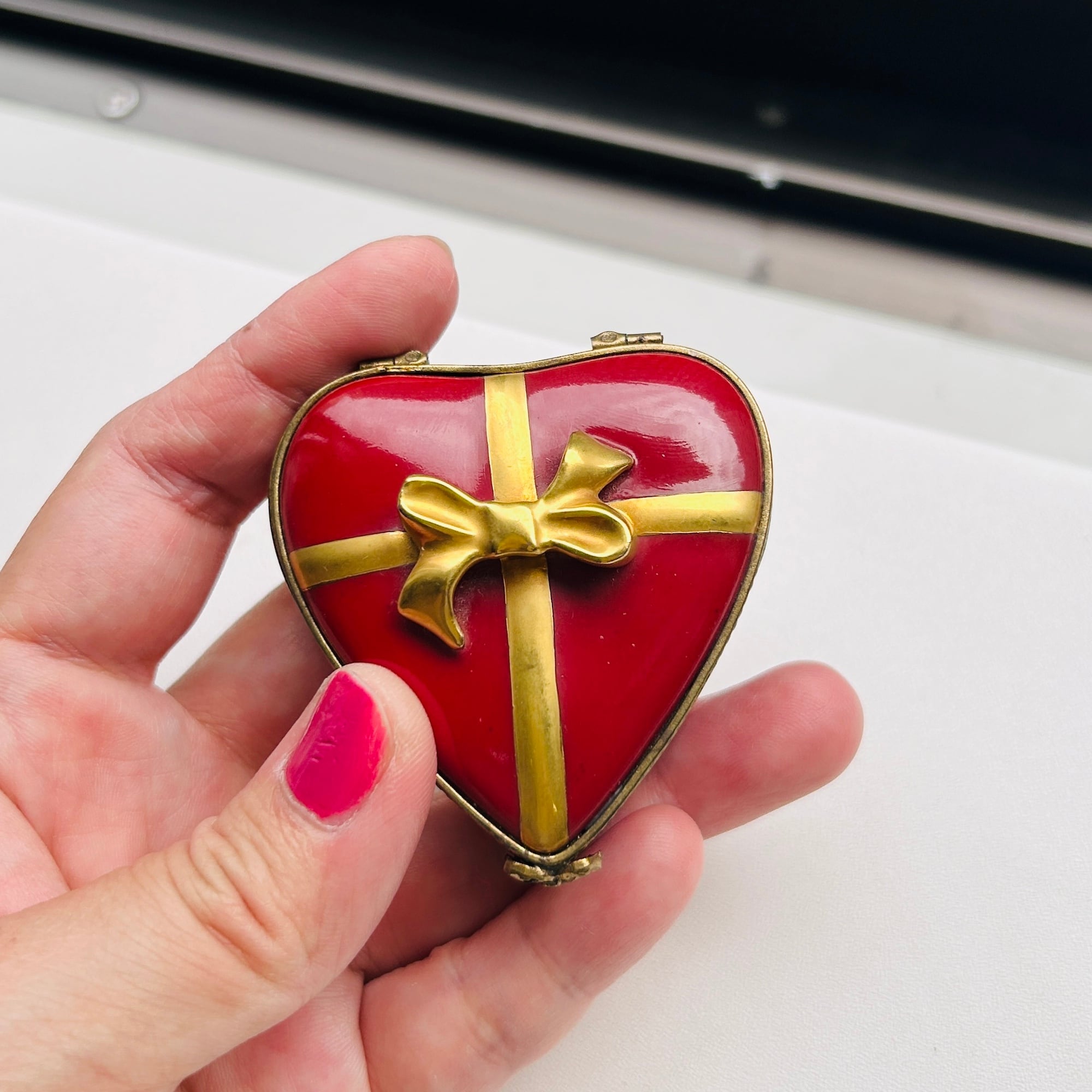 仏ヴィンテージ Limoges リモージュボックス（ハート・バレンタイン