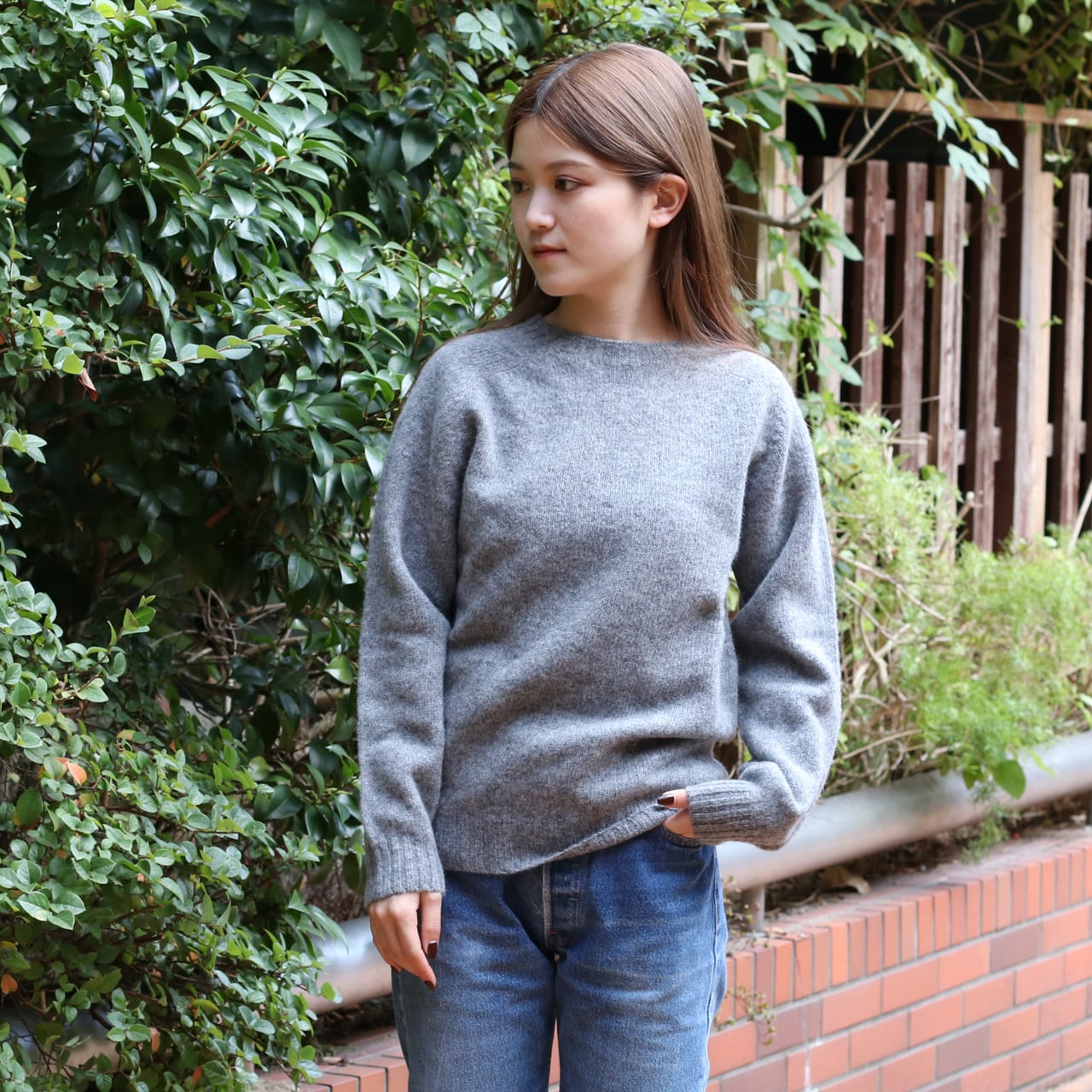 INVERALLAN インバーアラン シェットランドセーター PECAN(ピーカン