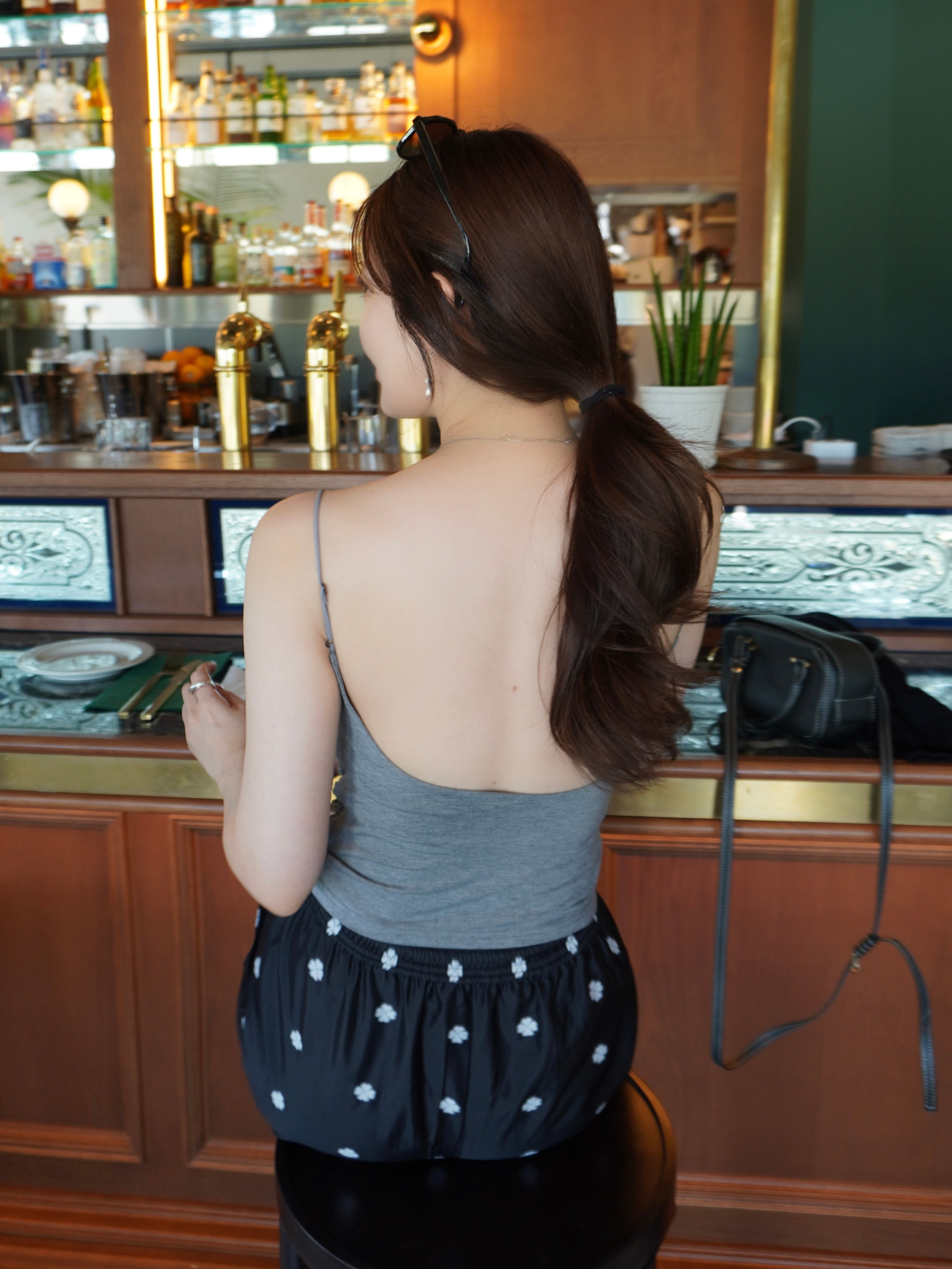 backopen camisole / gray 8/7 21:00 ～ 再販 (即納) | HYEON