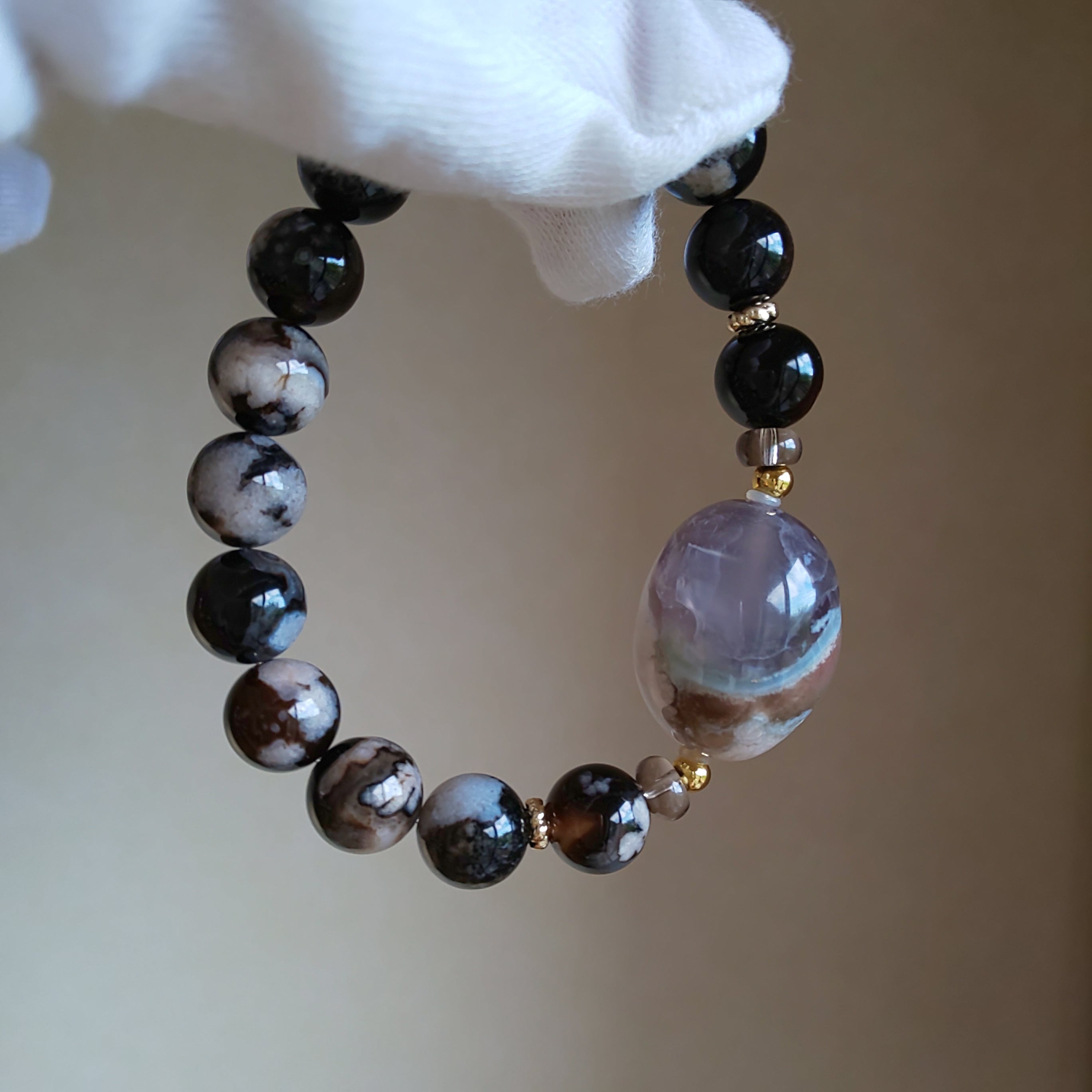 黒桜瑪瑙 × 黒桜瑪瑙 | 天然石 〜言霊〜 楓