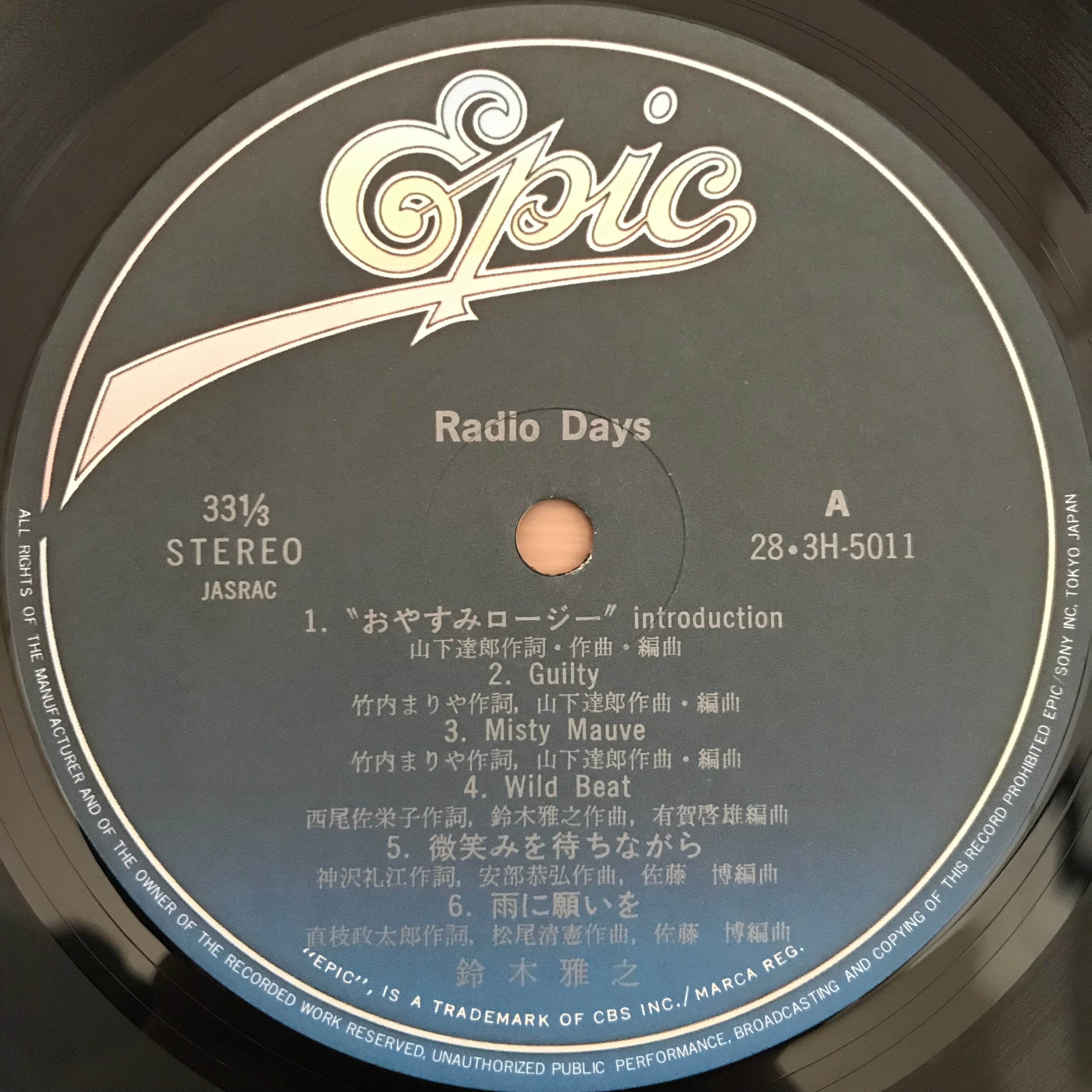 鈴木雅之 / Radio Days | PASSTIME RECORDS / パスタイム レコード