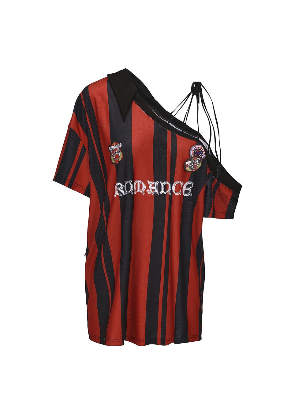 ☆aespa カリナ 着用！！【24ANS】Two-tone Off-shoulder Jersey T