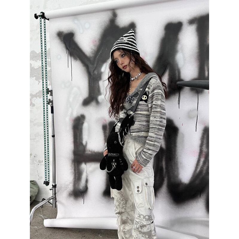 Roenロエン archive y2kベロアジャージ スカル 豹柄 Roenロエン