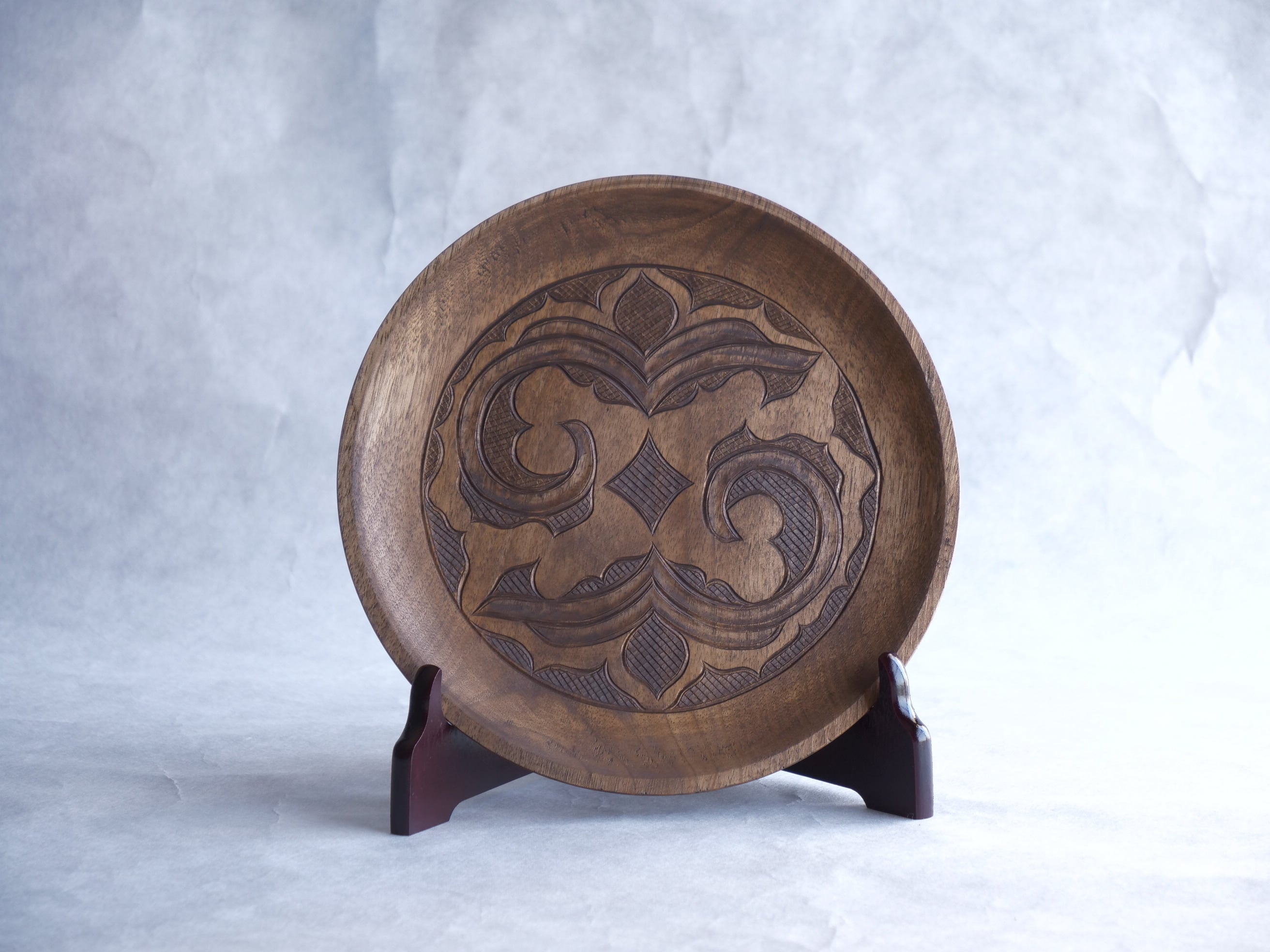 二風谷イタ】川奈野利也作/24cm丸イタ | katak 〜アイヌの伝統、技、味