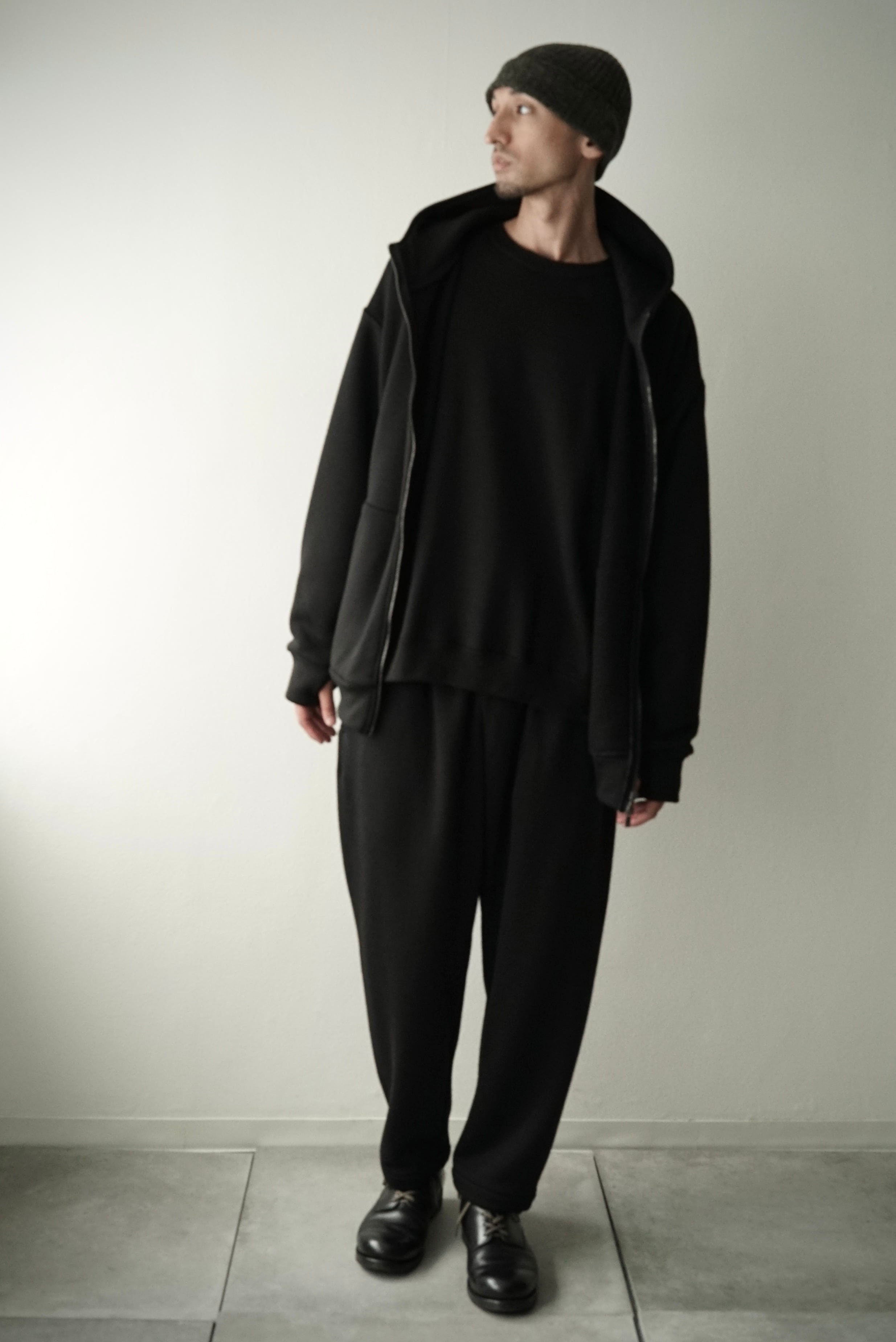 Premium Wool Fleece / Zip Hoodie (OFF BLACK) | C O L I N A