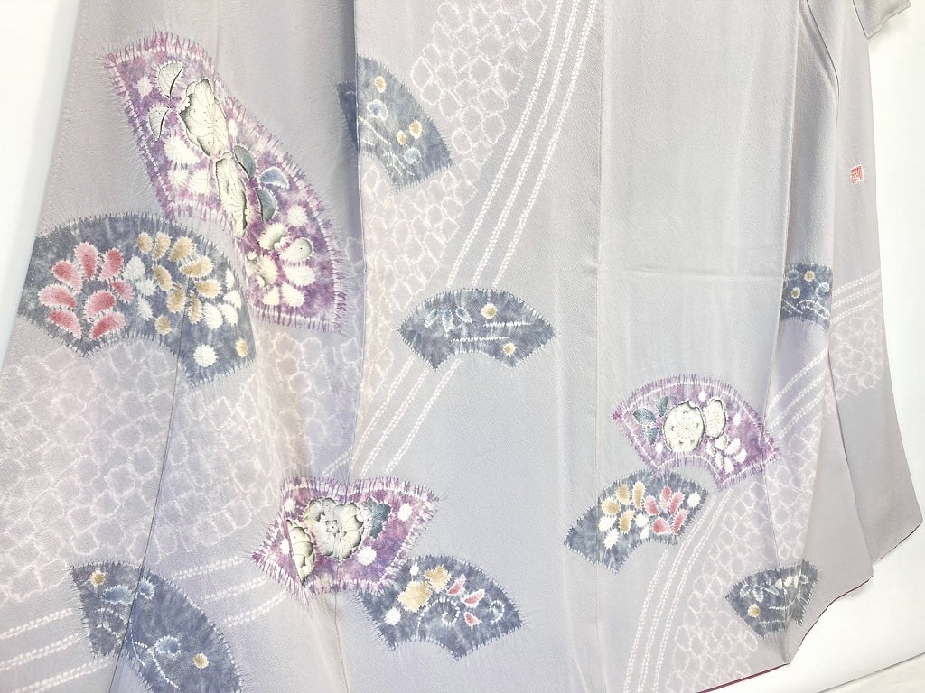 滝泰謹製 辻が花 絞り 十日町友禅 訪問着 正絹 淡藤色 紫 828 | kimono