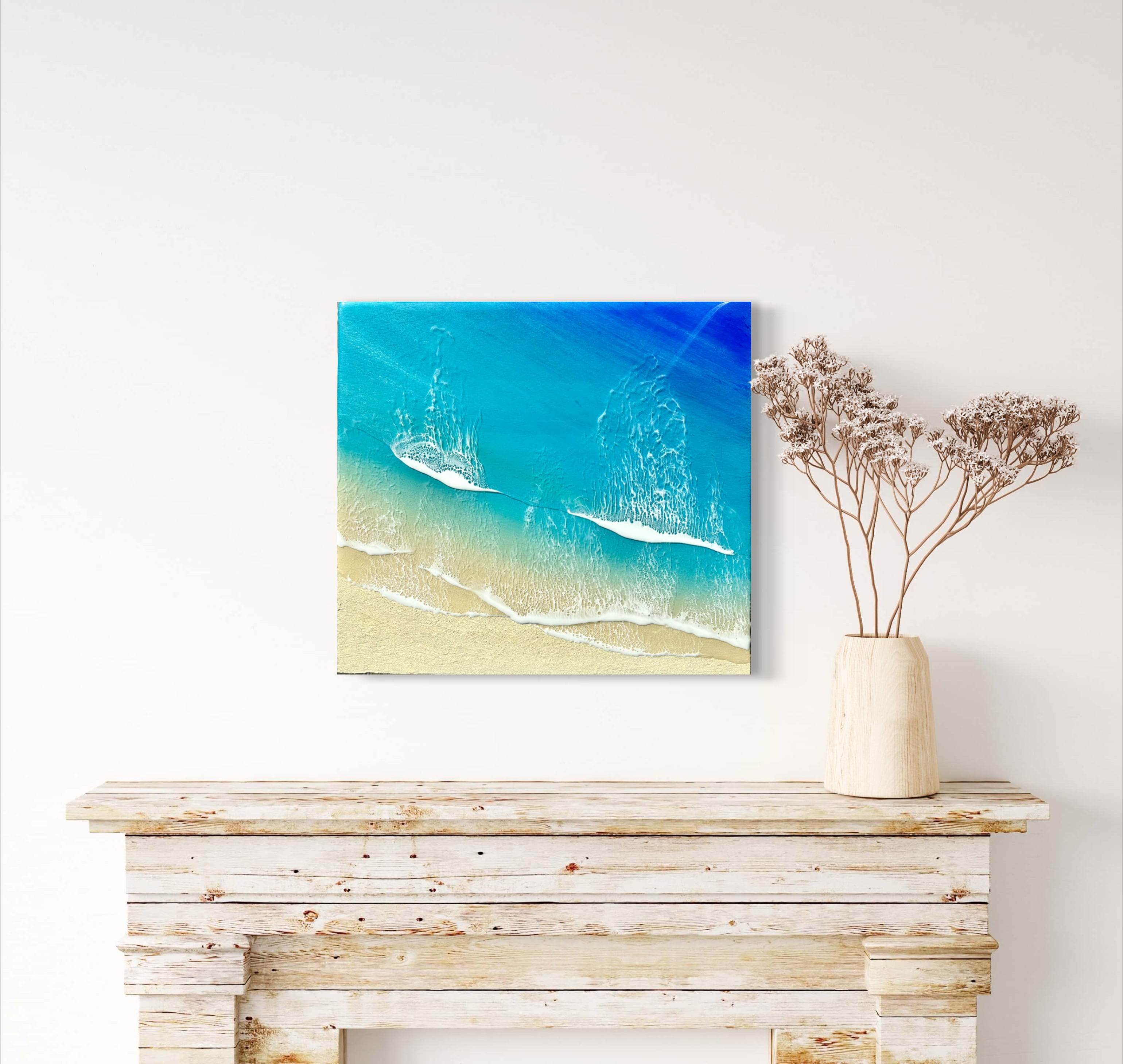 オーシャンレジンアートパネル 31㎝×28㎝ | Shine the Blue(シャインザ