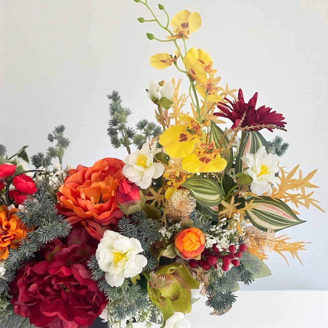 迎春アレンジメント 特大｜新春の華やぎを飾る和モダンフラワー｜正月
