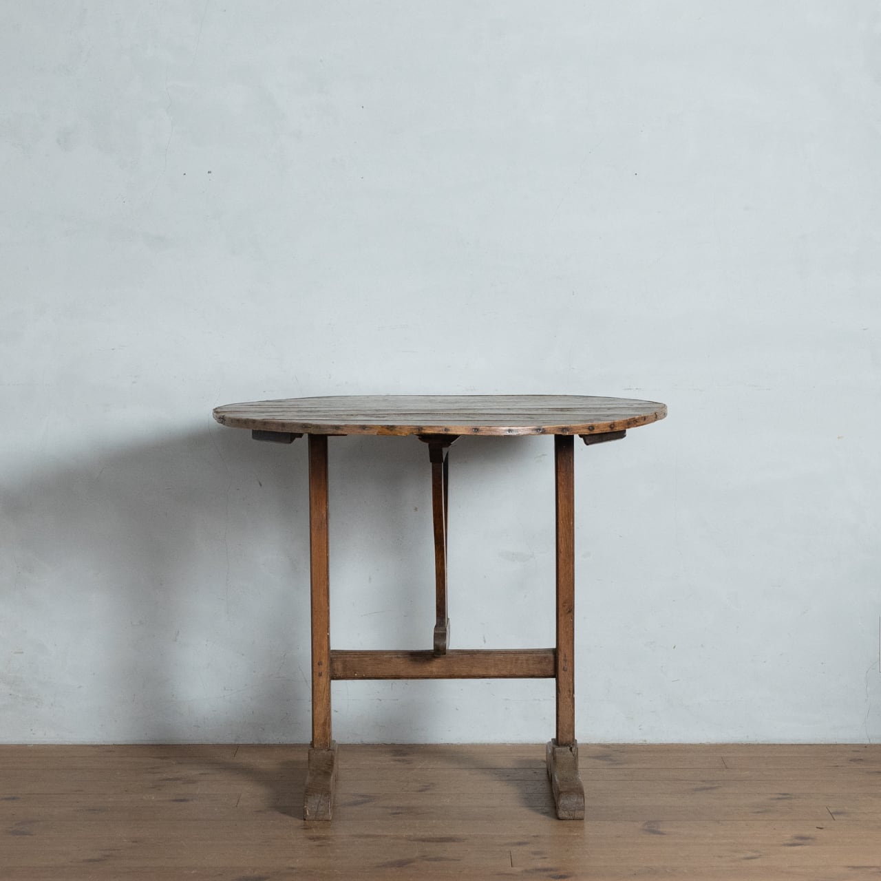 英国アンティーク木製チルトトップテーブル/折畳式机/サイドテーブル