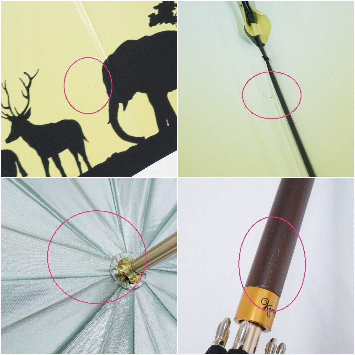 傘 Kanematsu 銀座かねまつ USED美品 サファリ シルエット 日本製