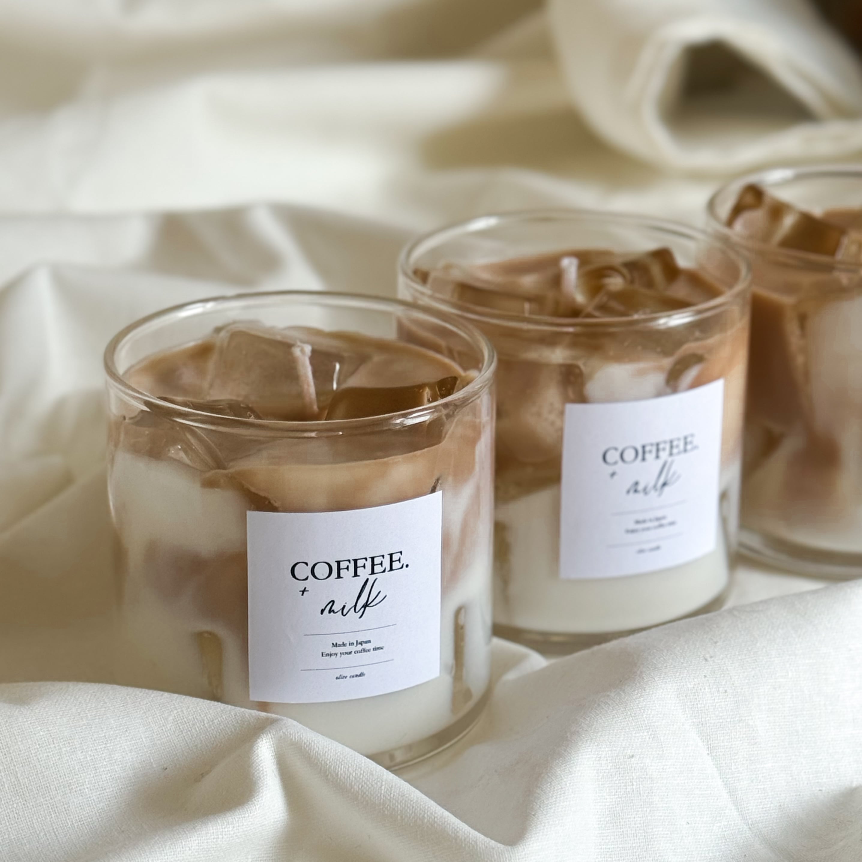 Ice caffe latte candle ~ アイスラテキャンドル | Olive candle